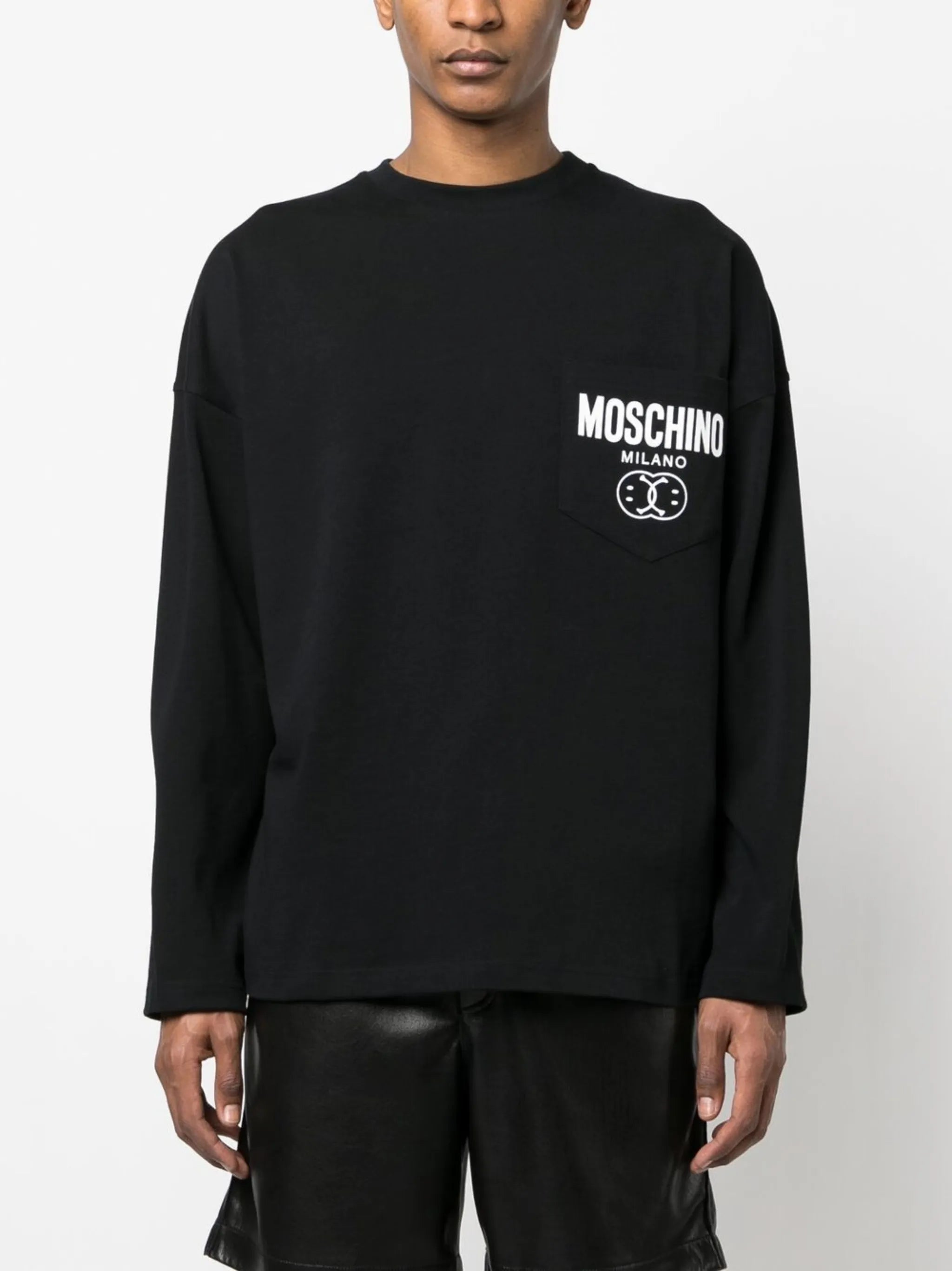 smile logo-print long-sleeve top