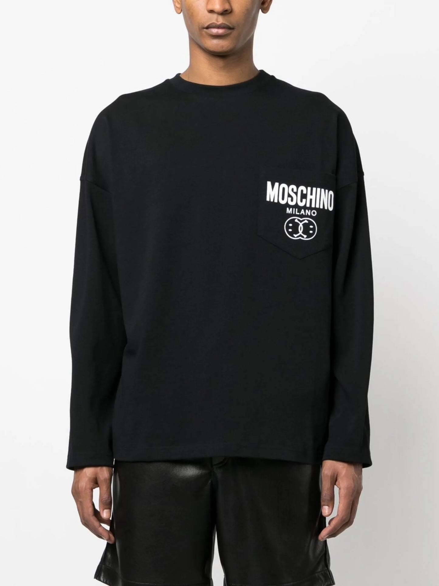 smile logo-print long-sleeve top