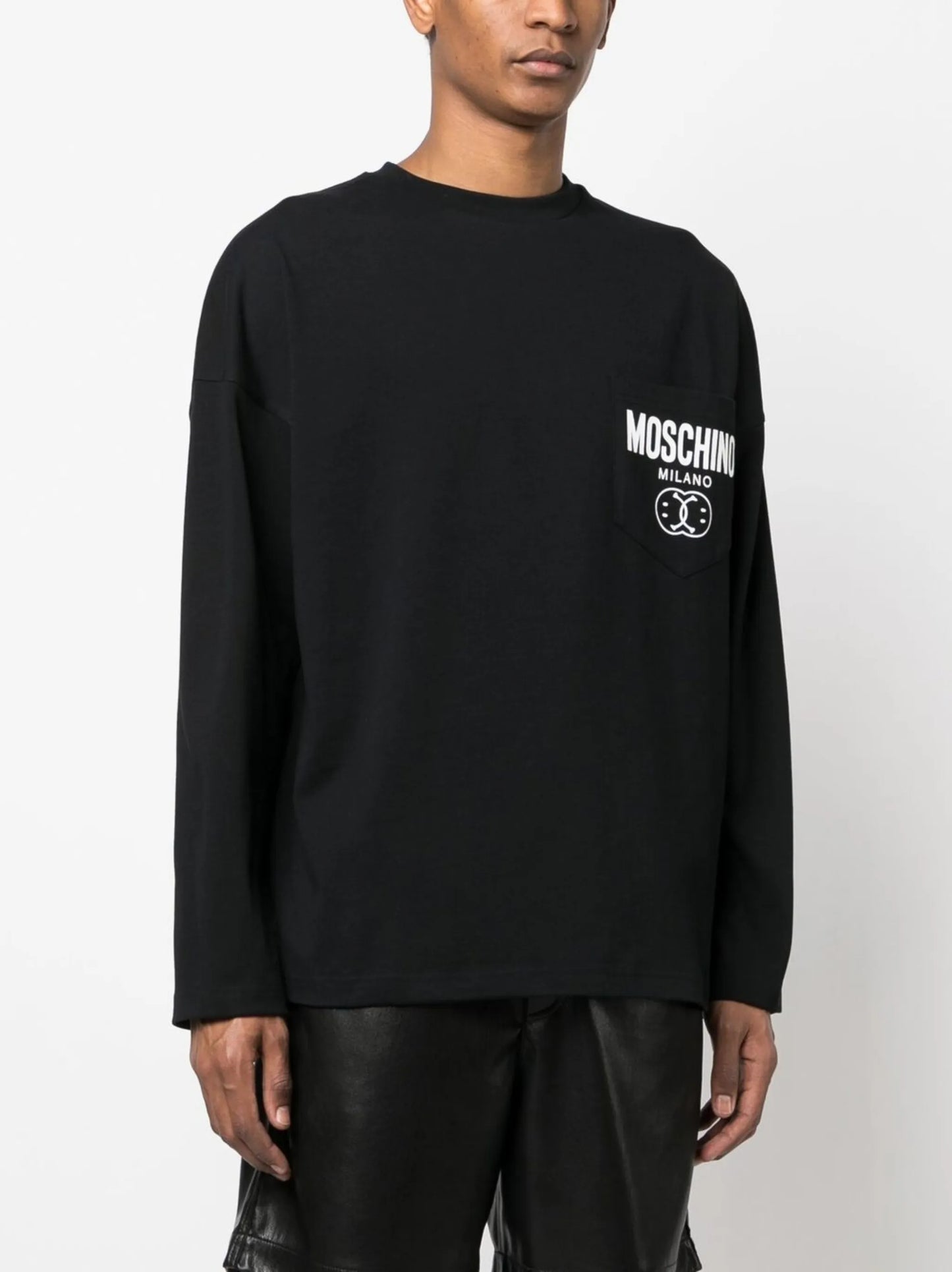 smile logo-print long-sleeve top
