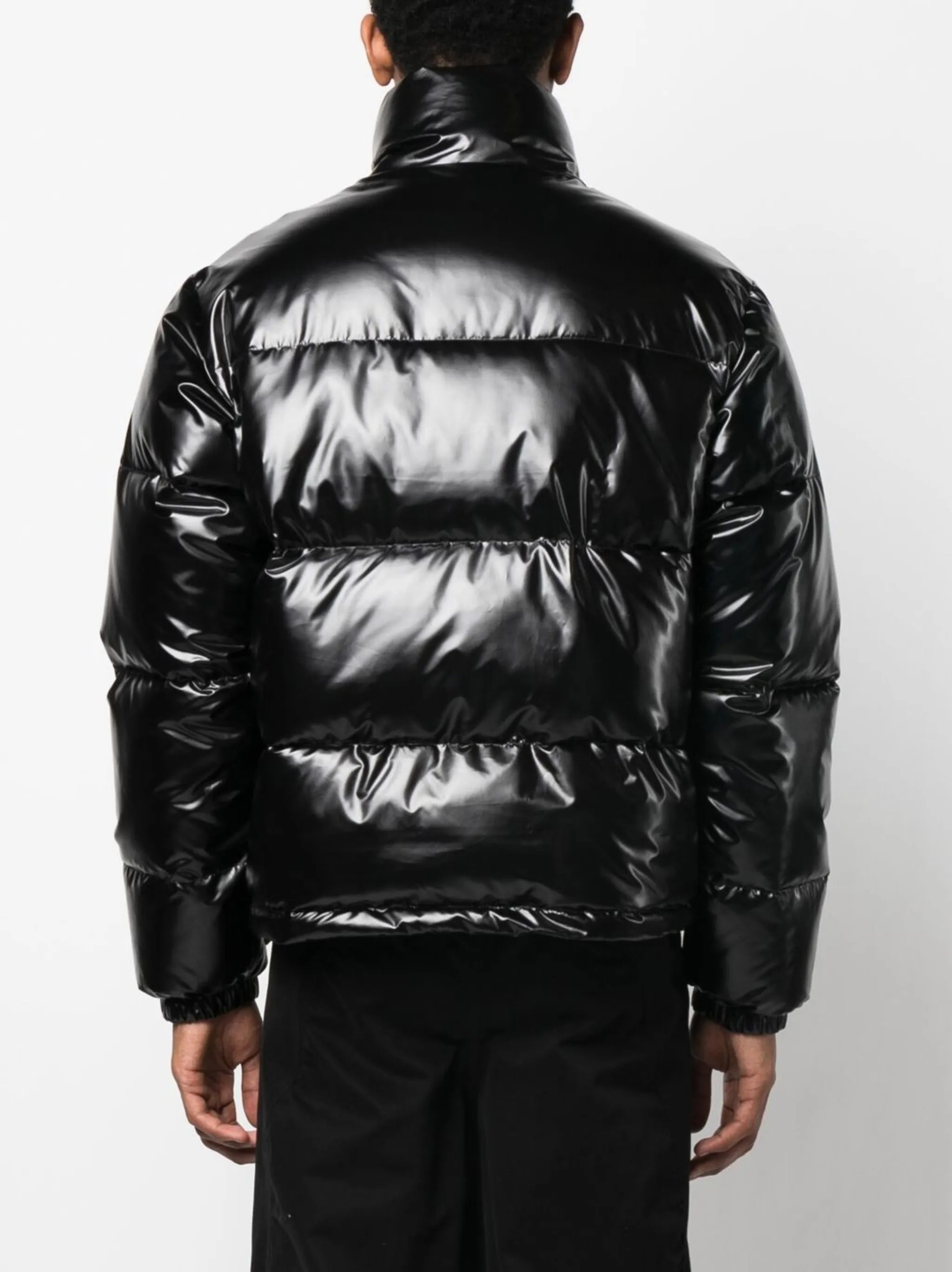 logo-print padded jacket