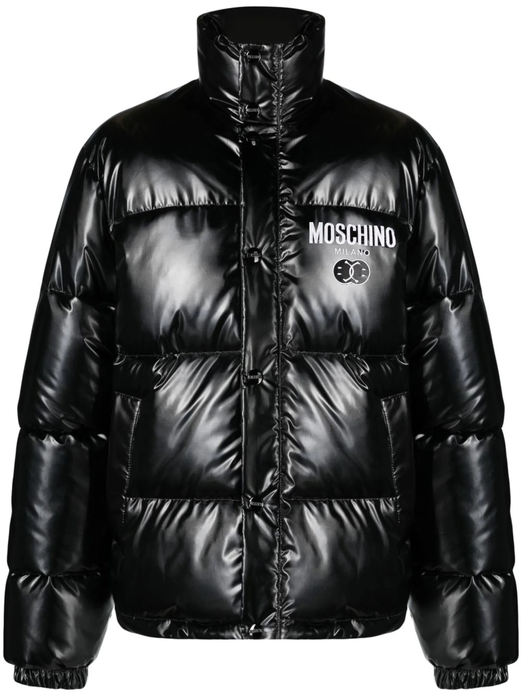 logo-print padded jacket