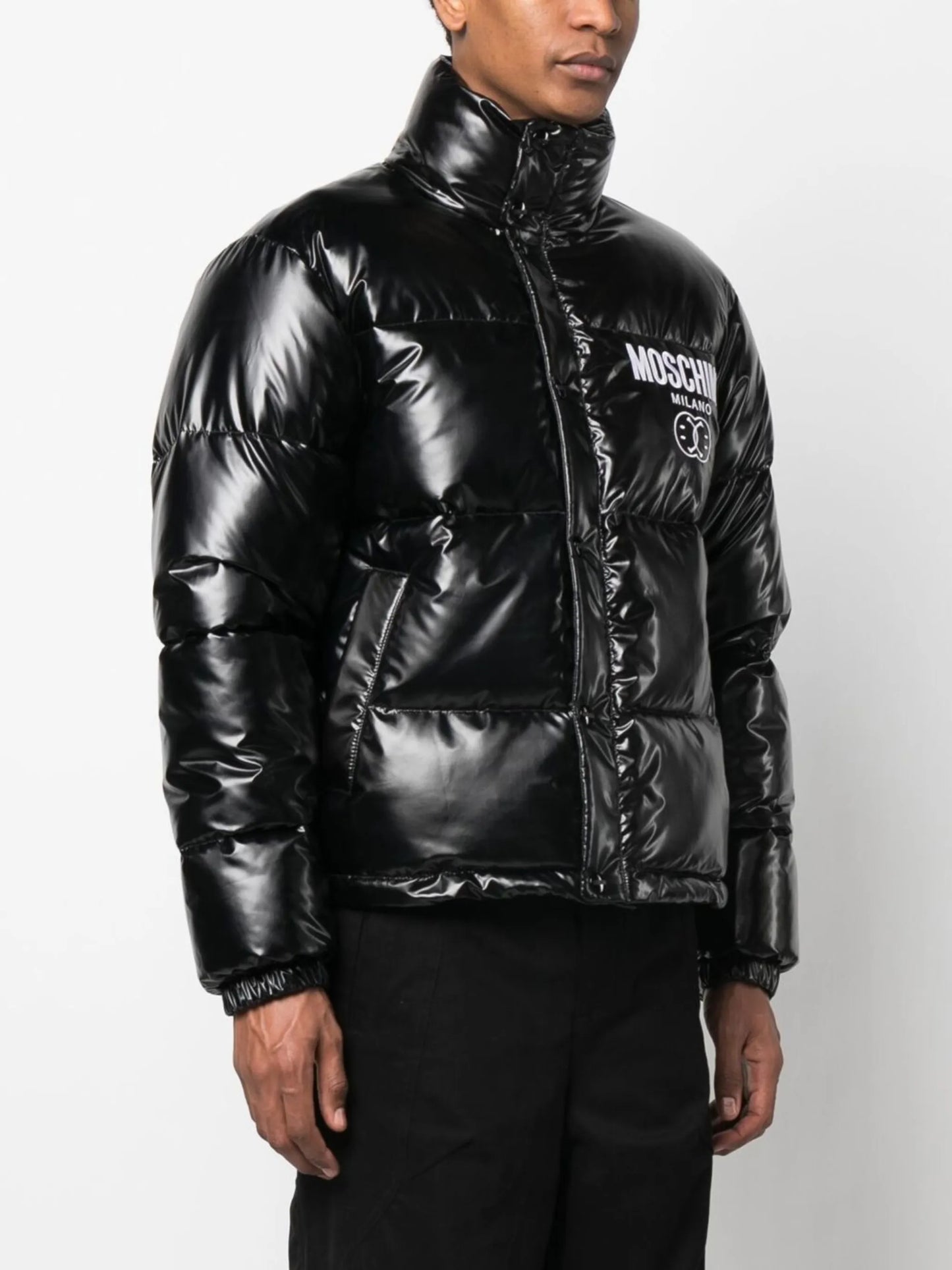 logo-print padded jacket