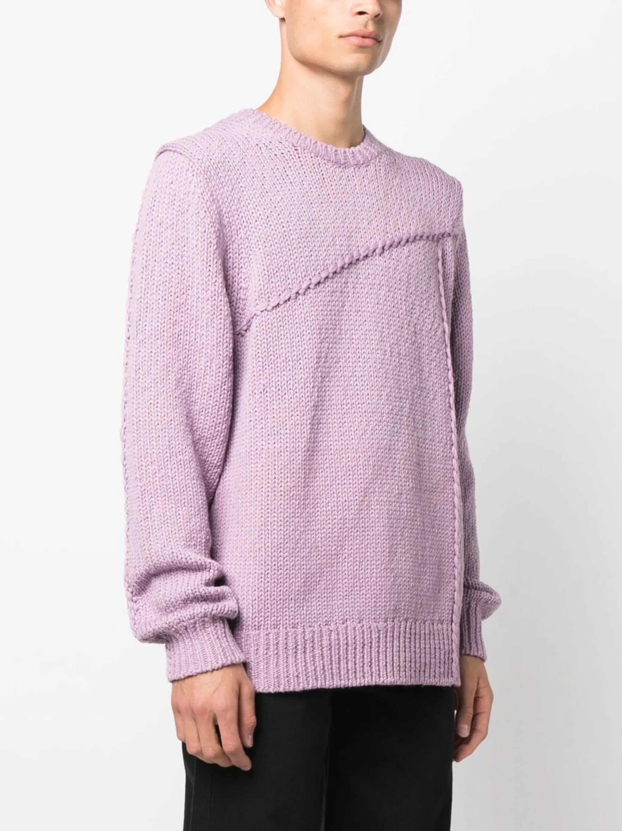 seamed knitted jumper