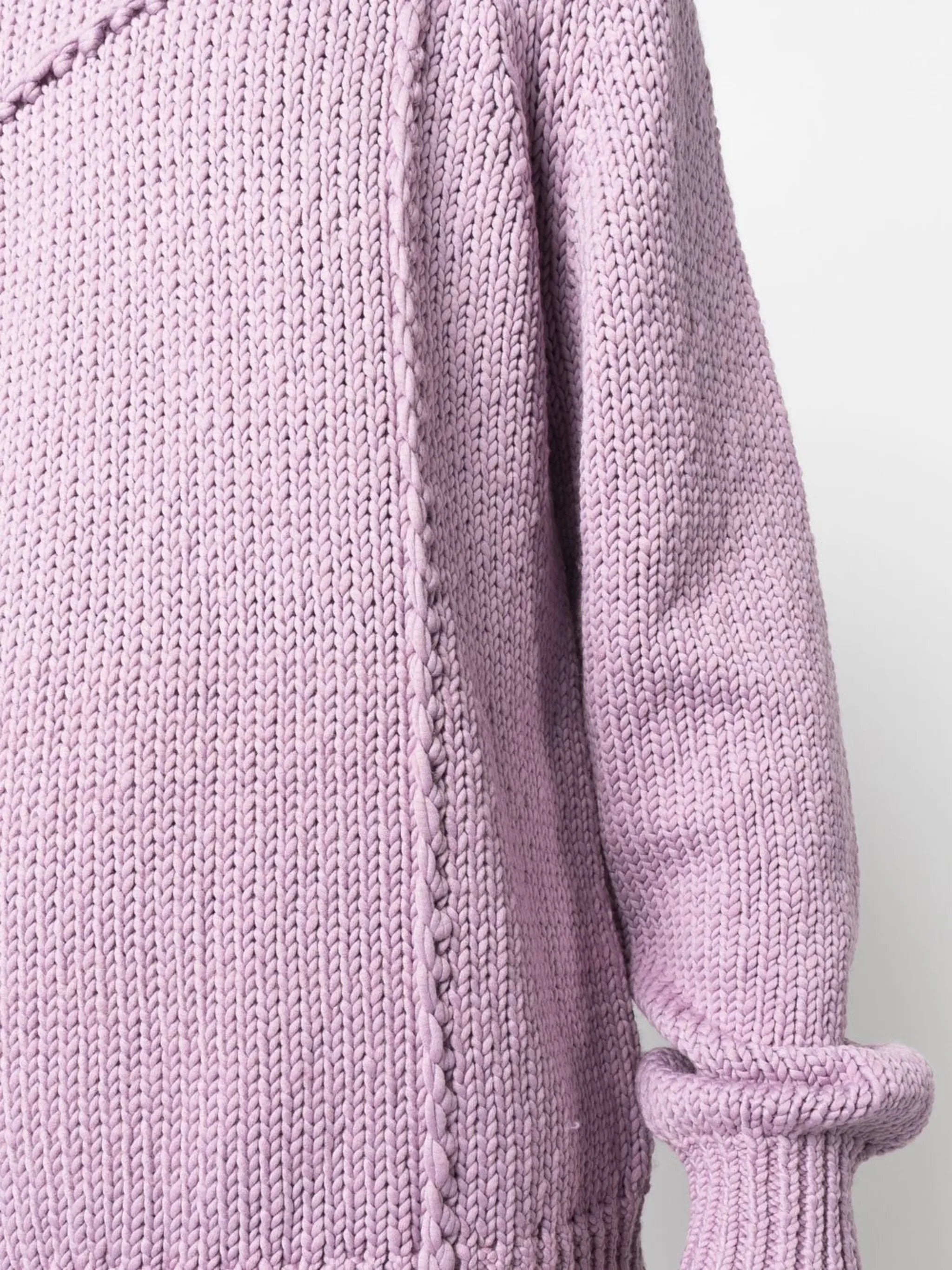 seamed knitted jumper