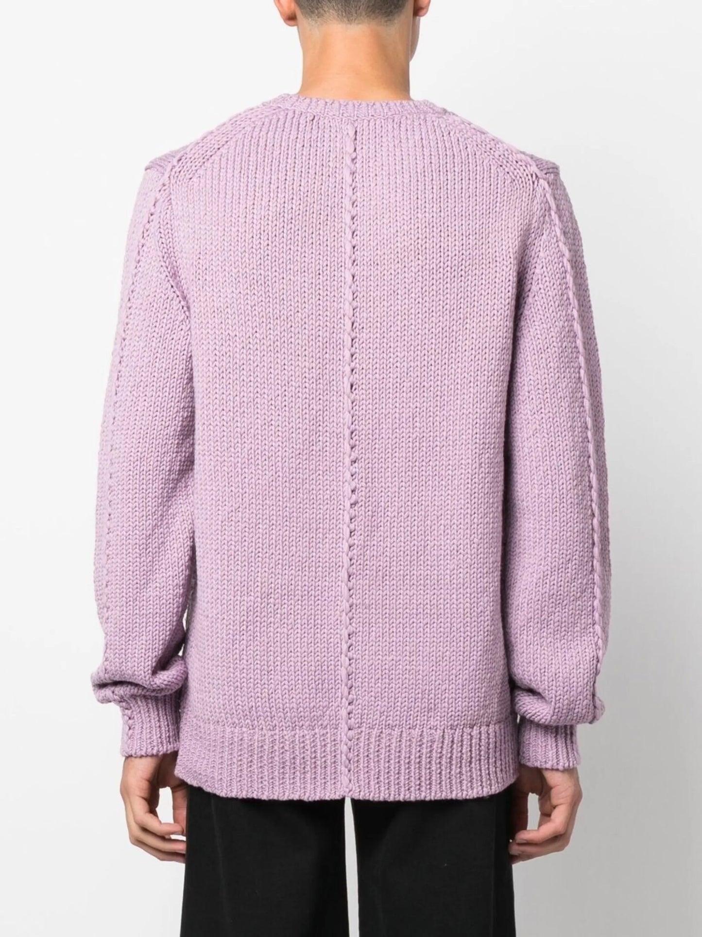 seamed knitted jumper
