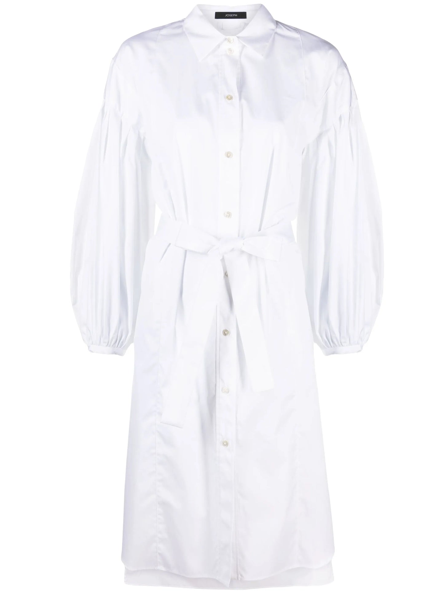 long puff-sleeved dress