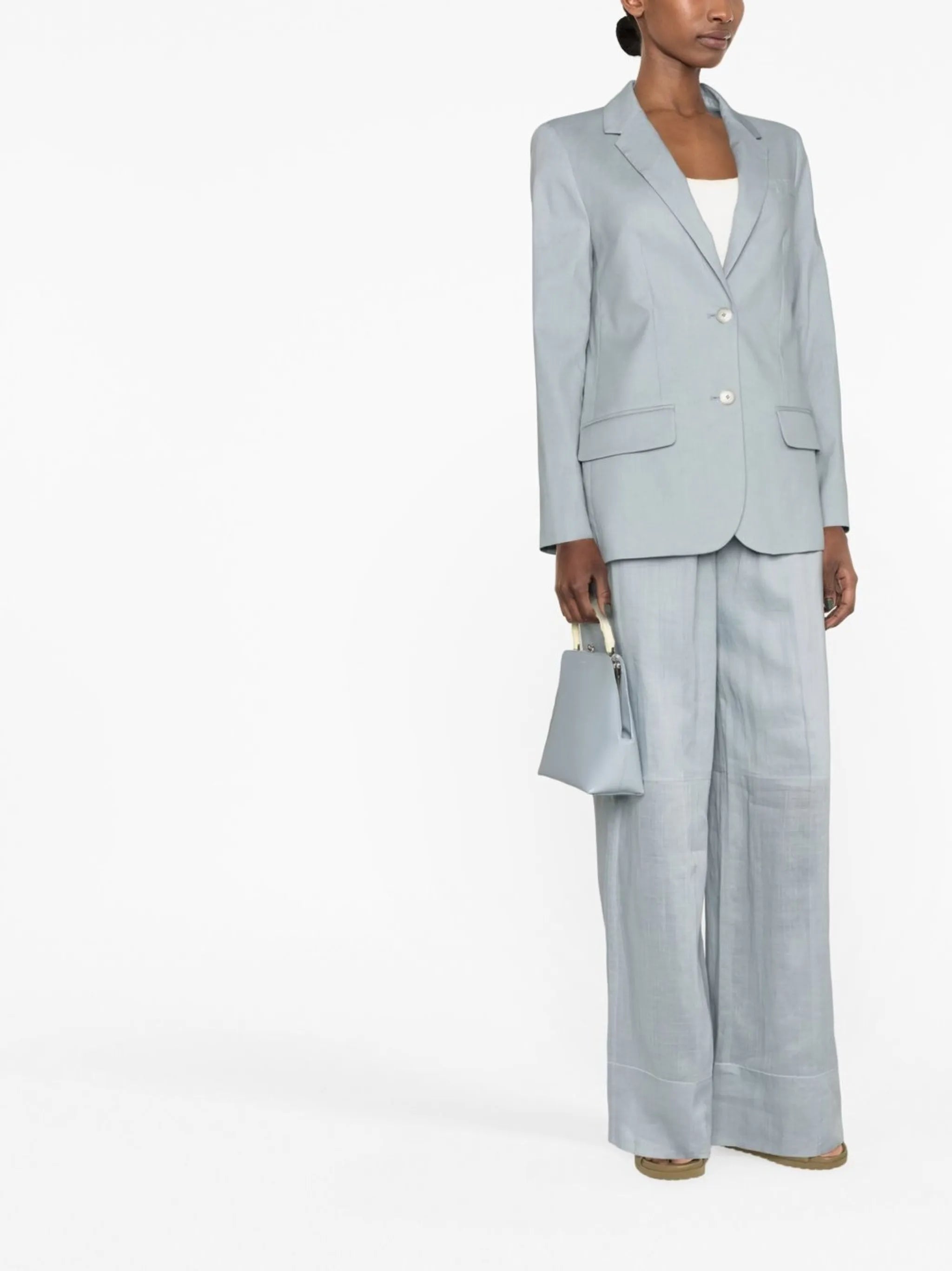 single-breasted button blazer