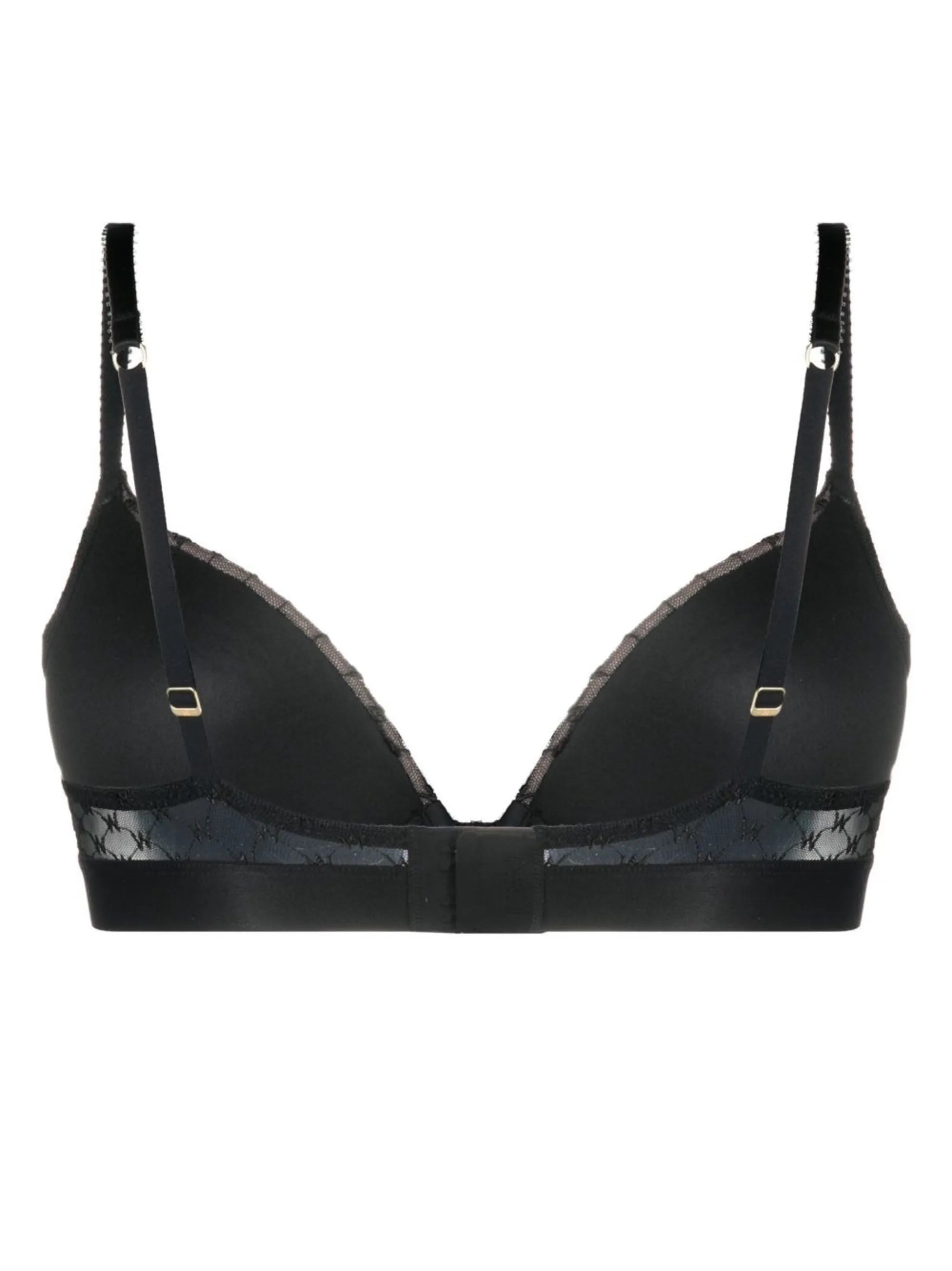 monogram-pattern demi bra