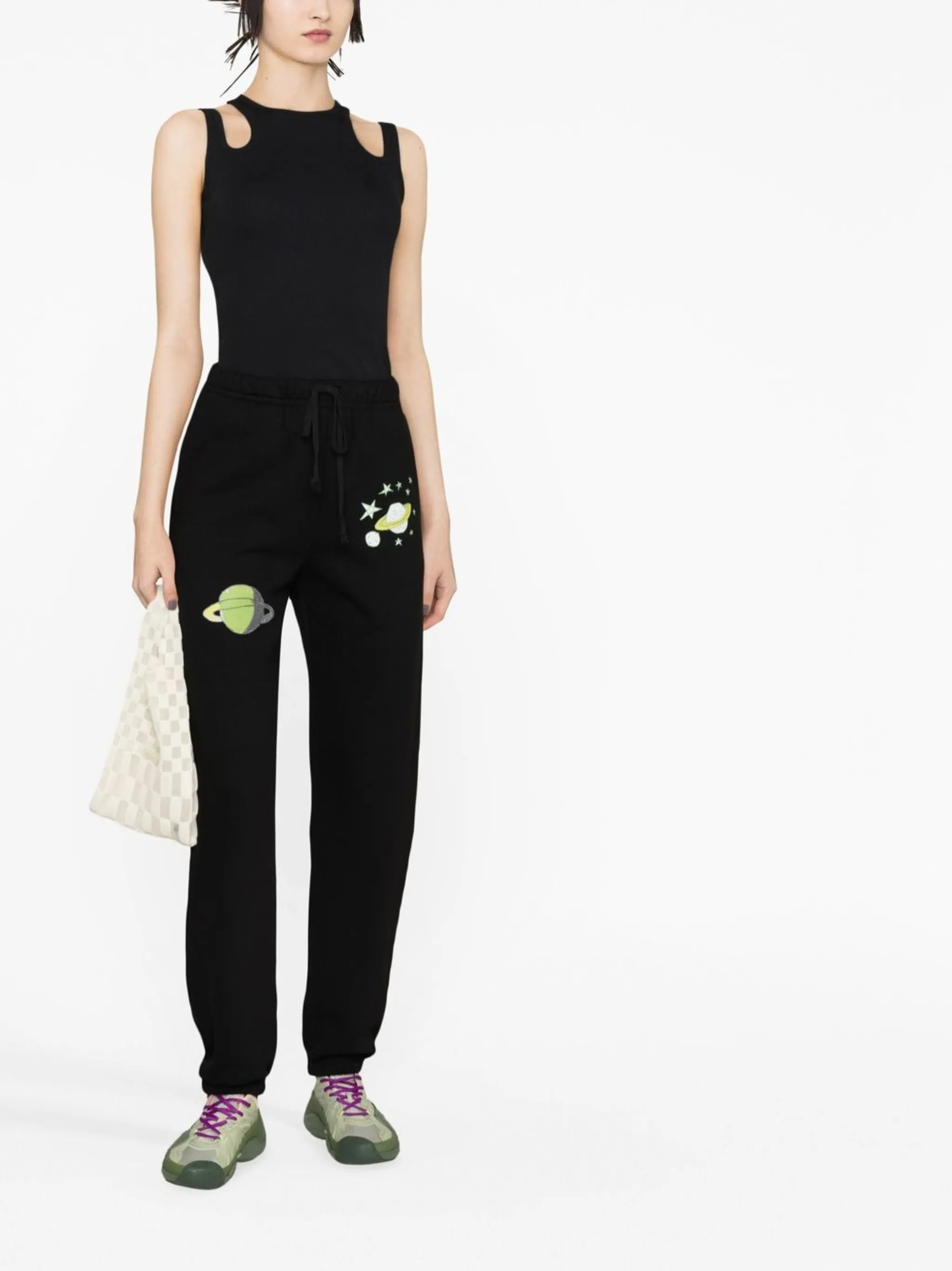 space motif track pants