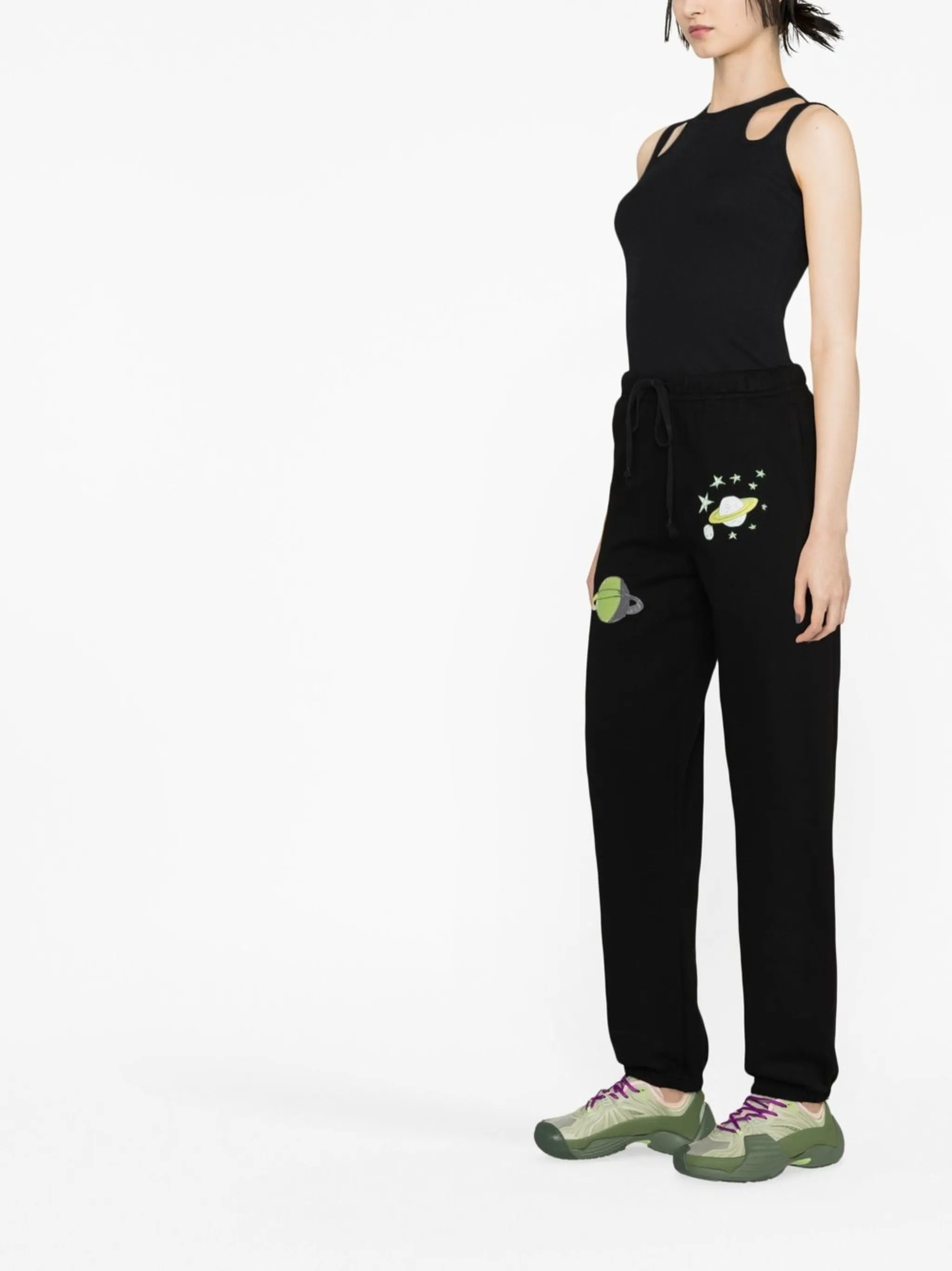space motif track pants