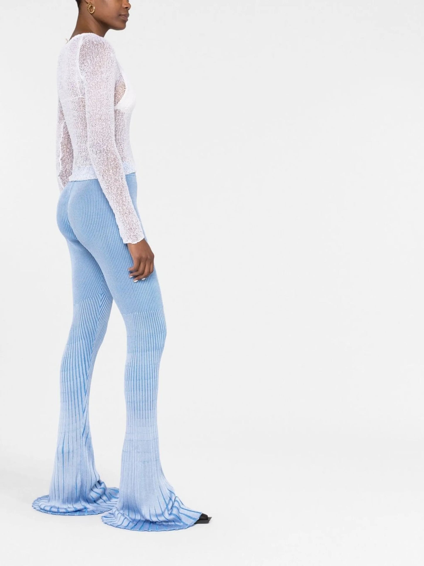 ribbed-knit leggings