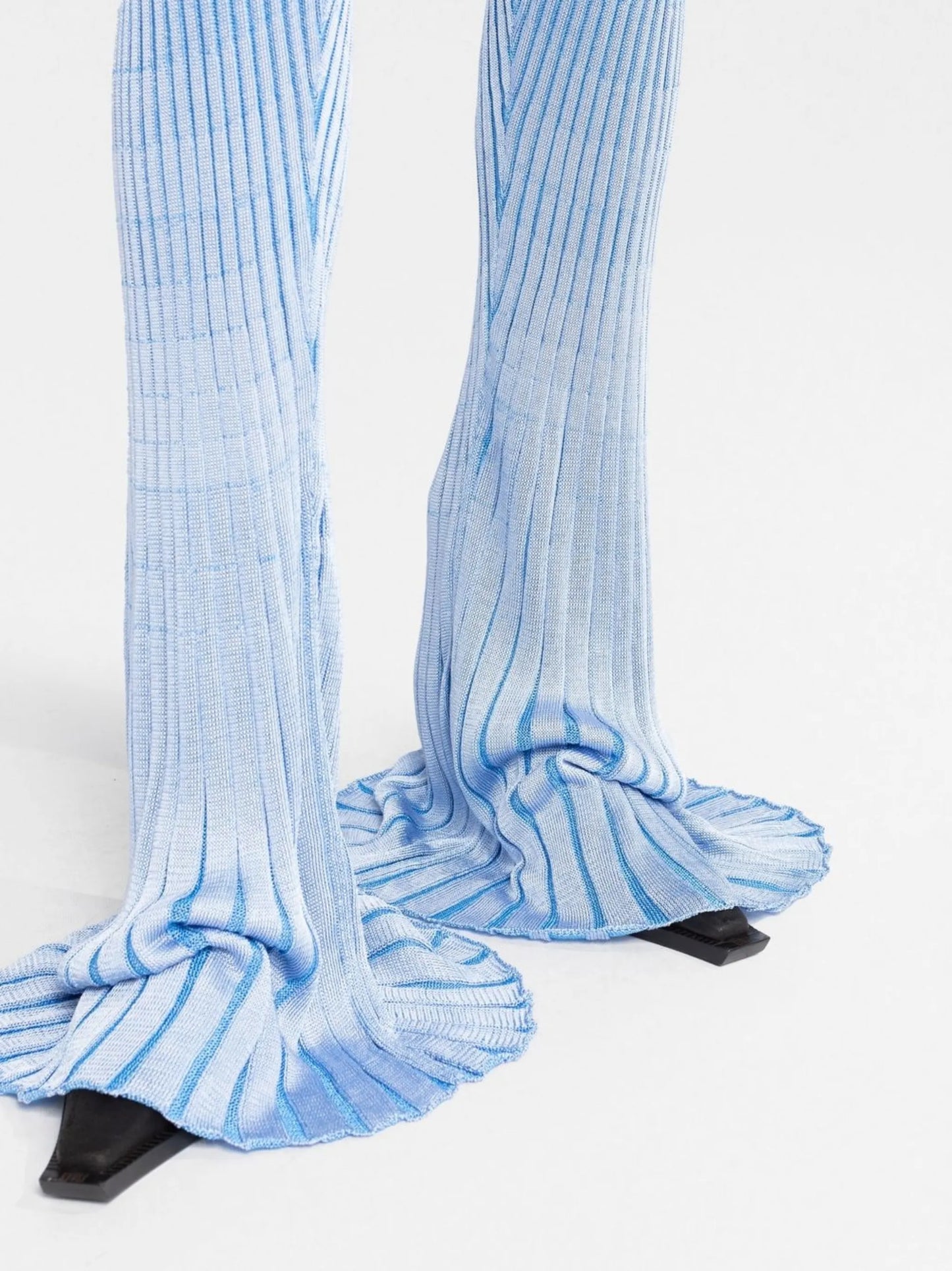 ribbed-knit leggings