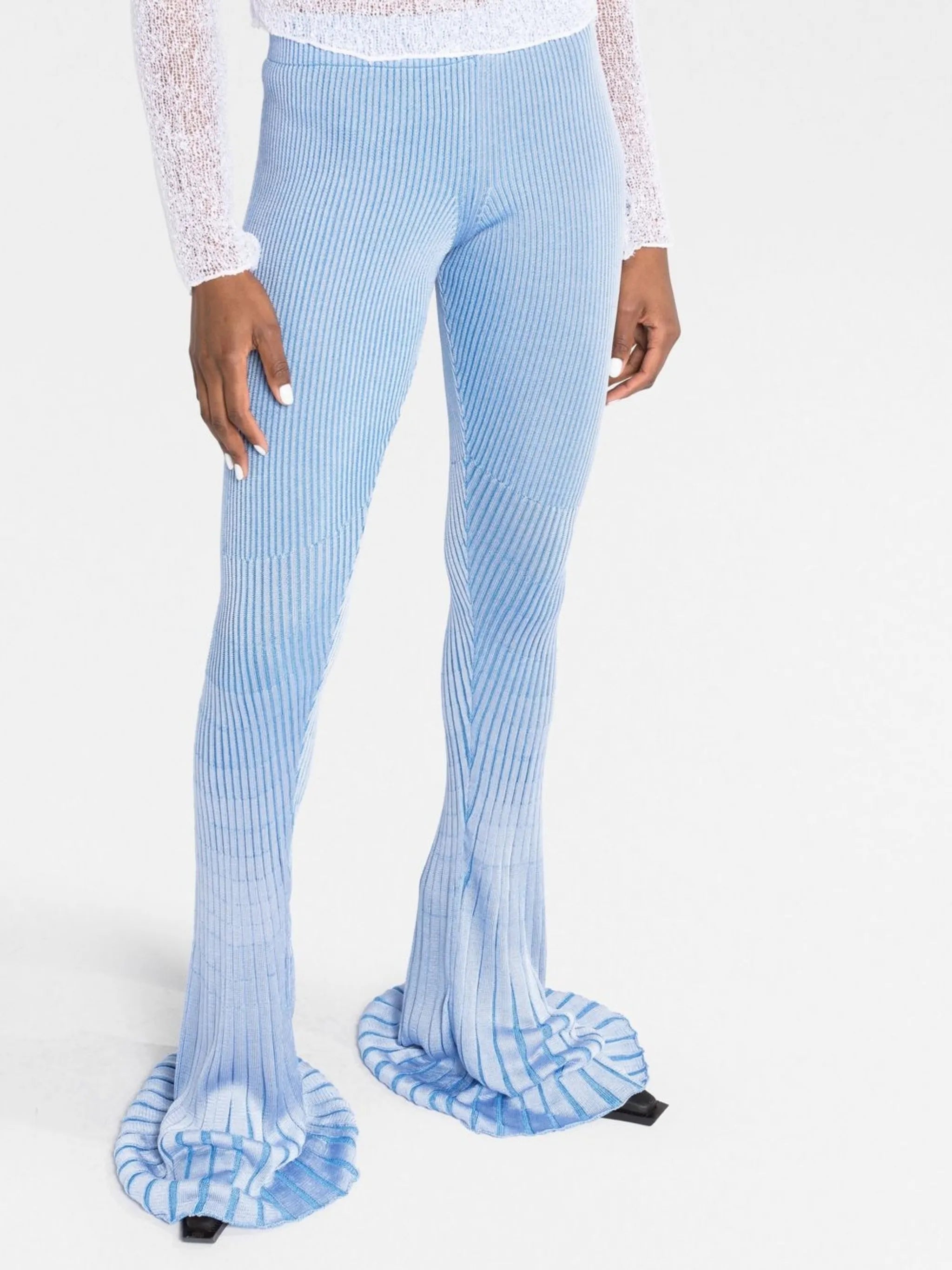 ribbed-knit leggings