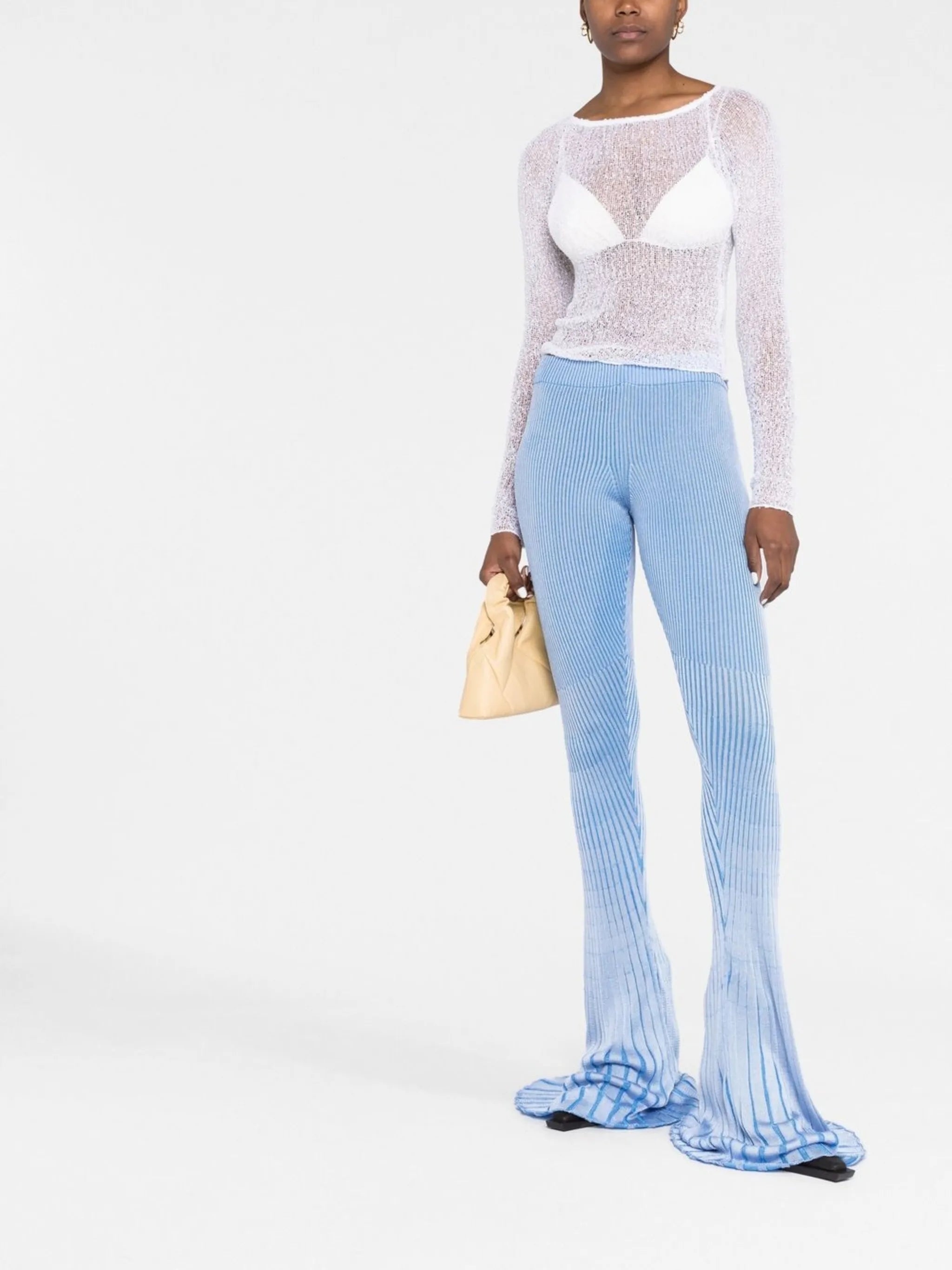 ribbed-knit leggings