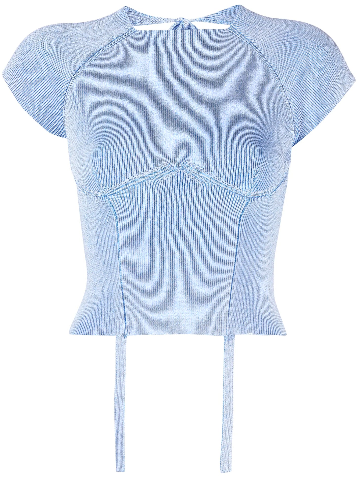 open-back short-sleeve top