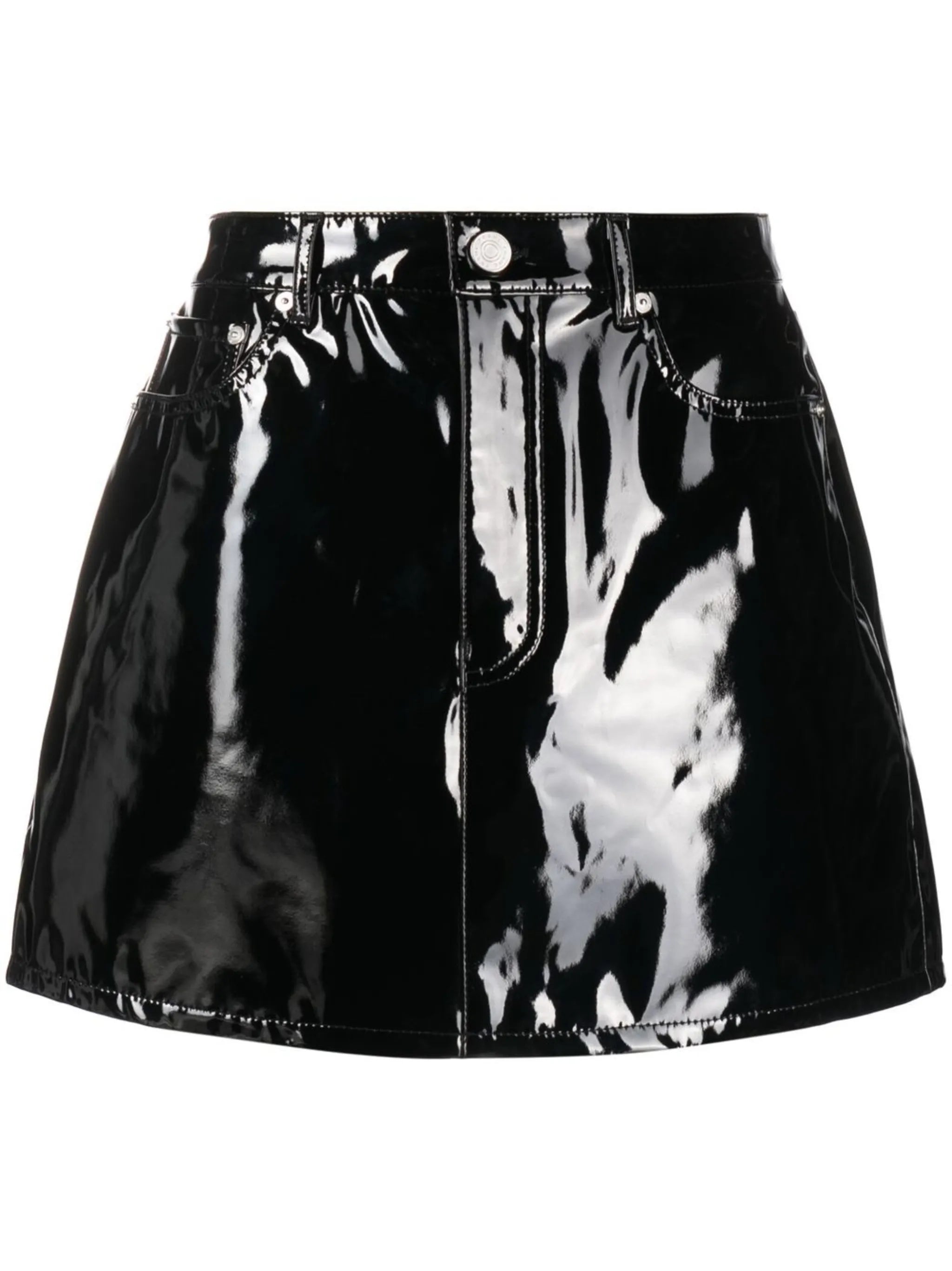 high-shine finish skirt