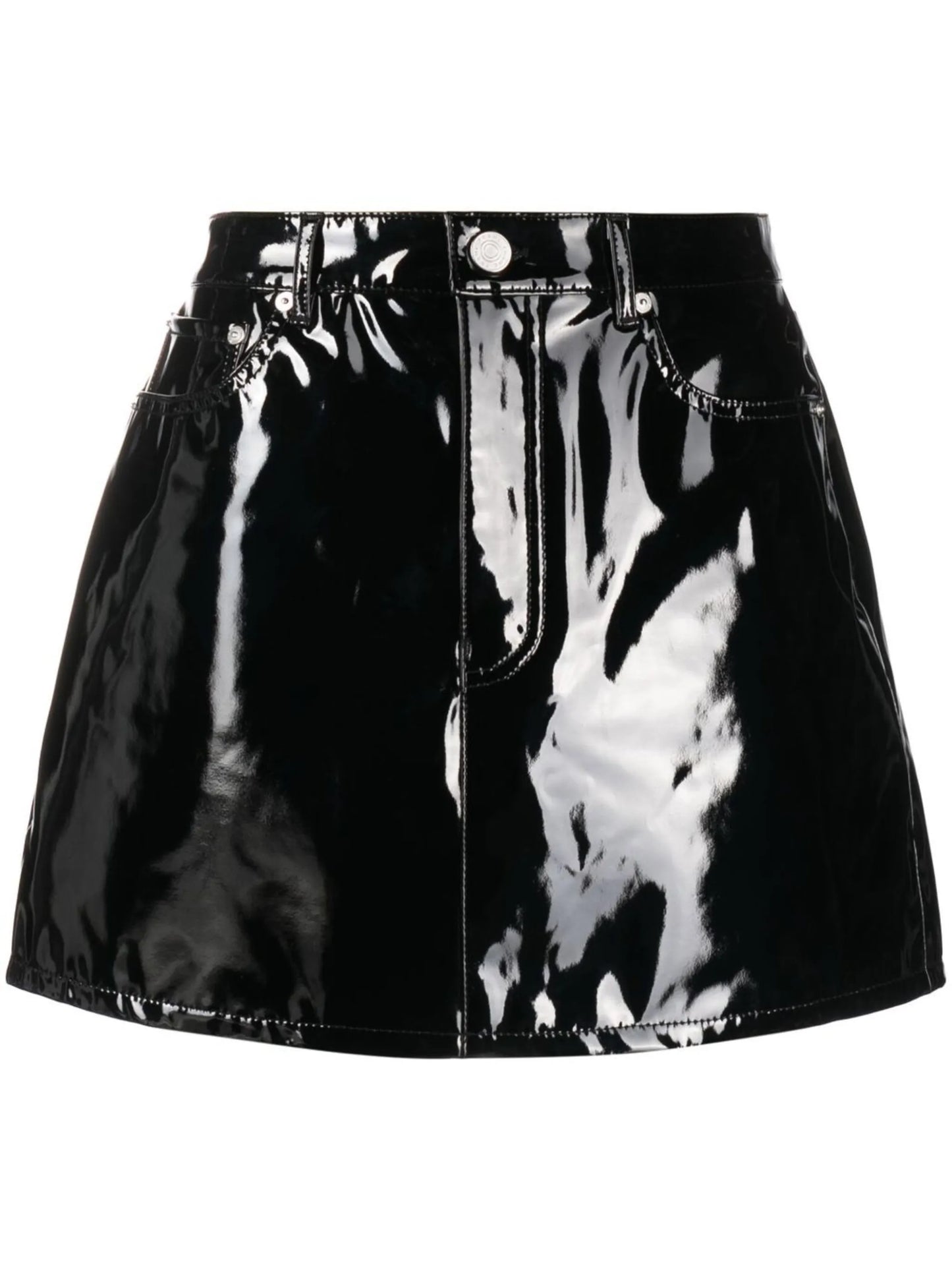 high-shine finish skirt