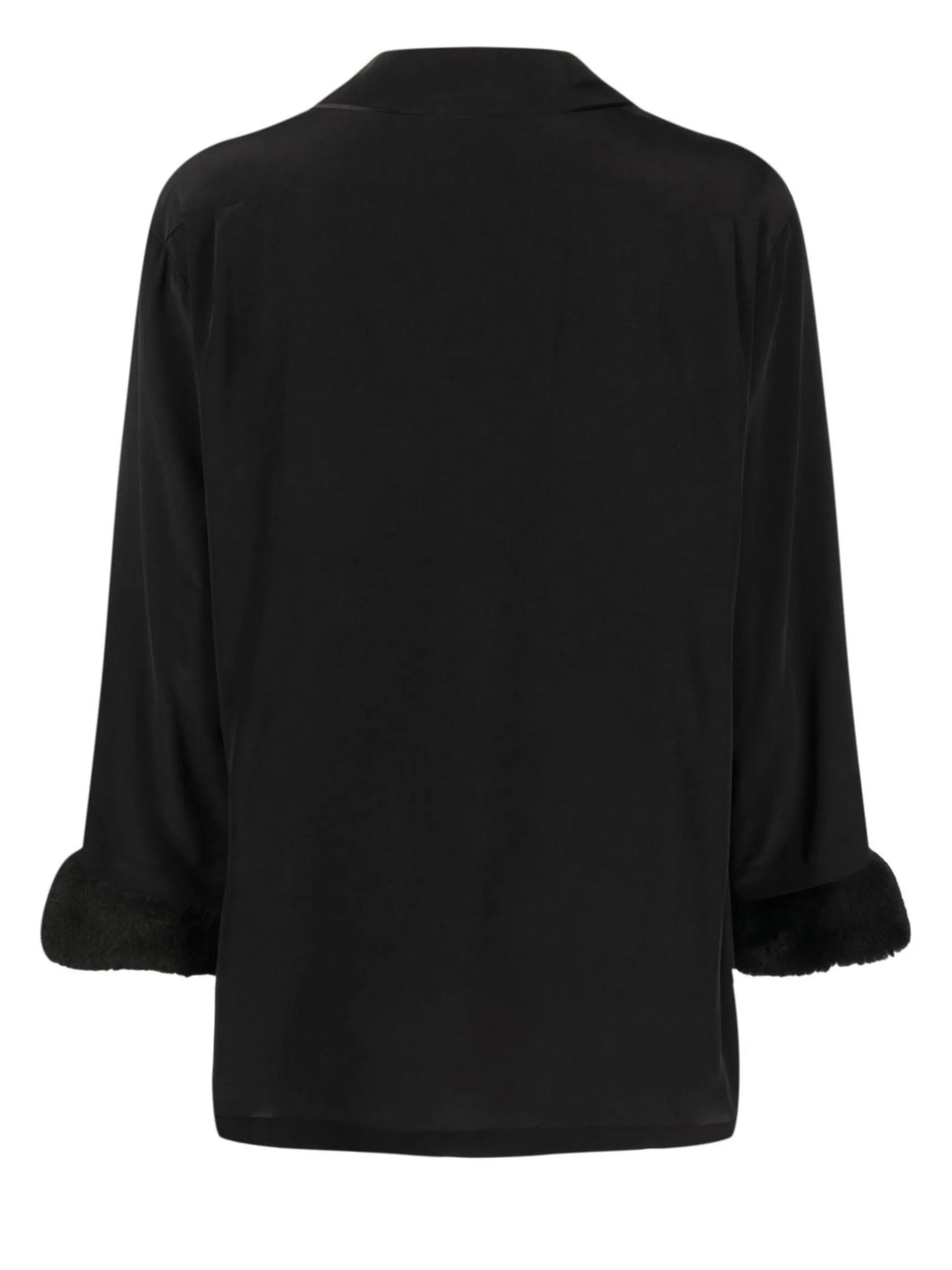 Casablanca contrast-cuff pajama set