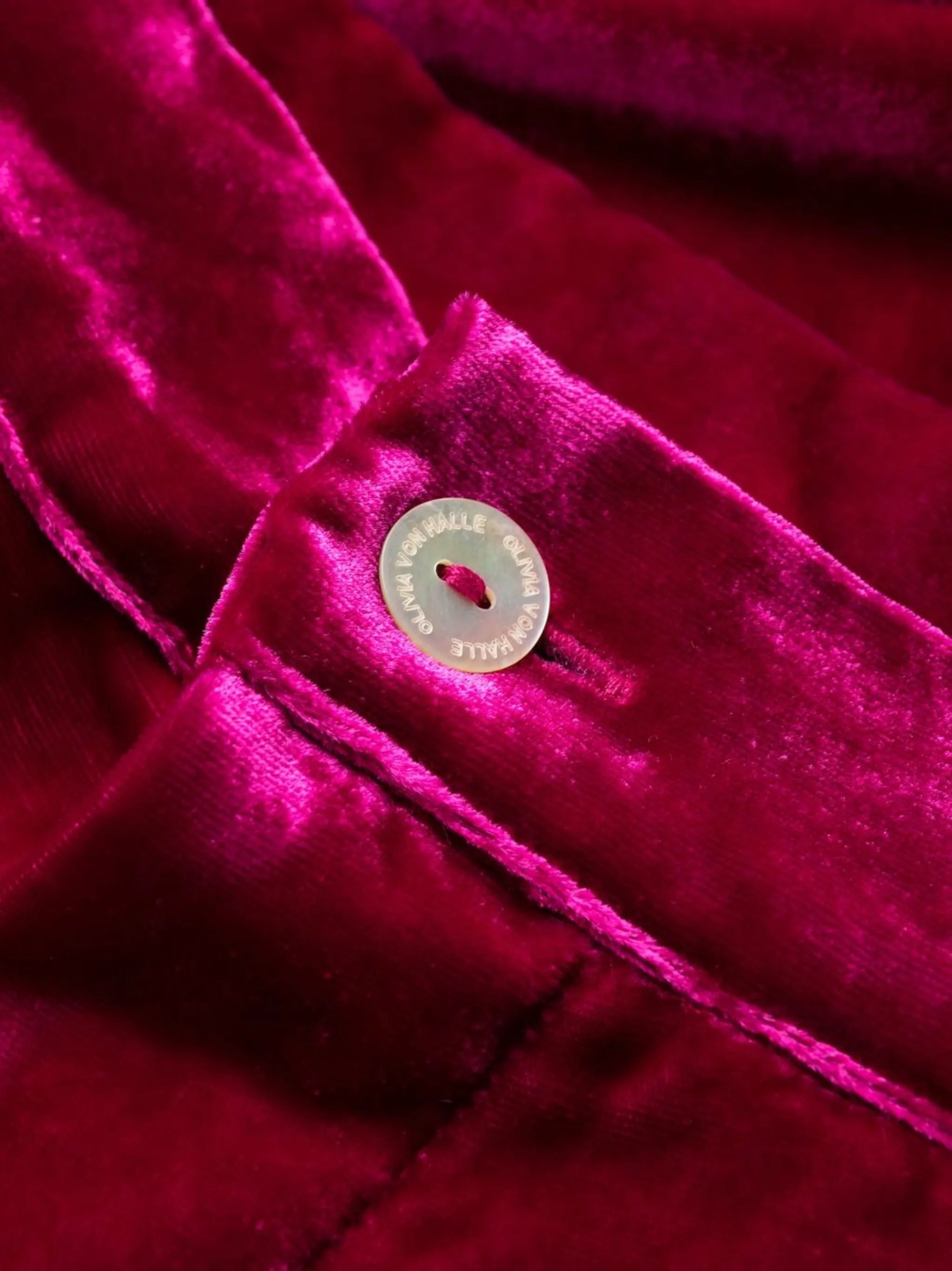 Harlow silk-velvet pajama set