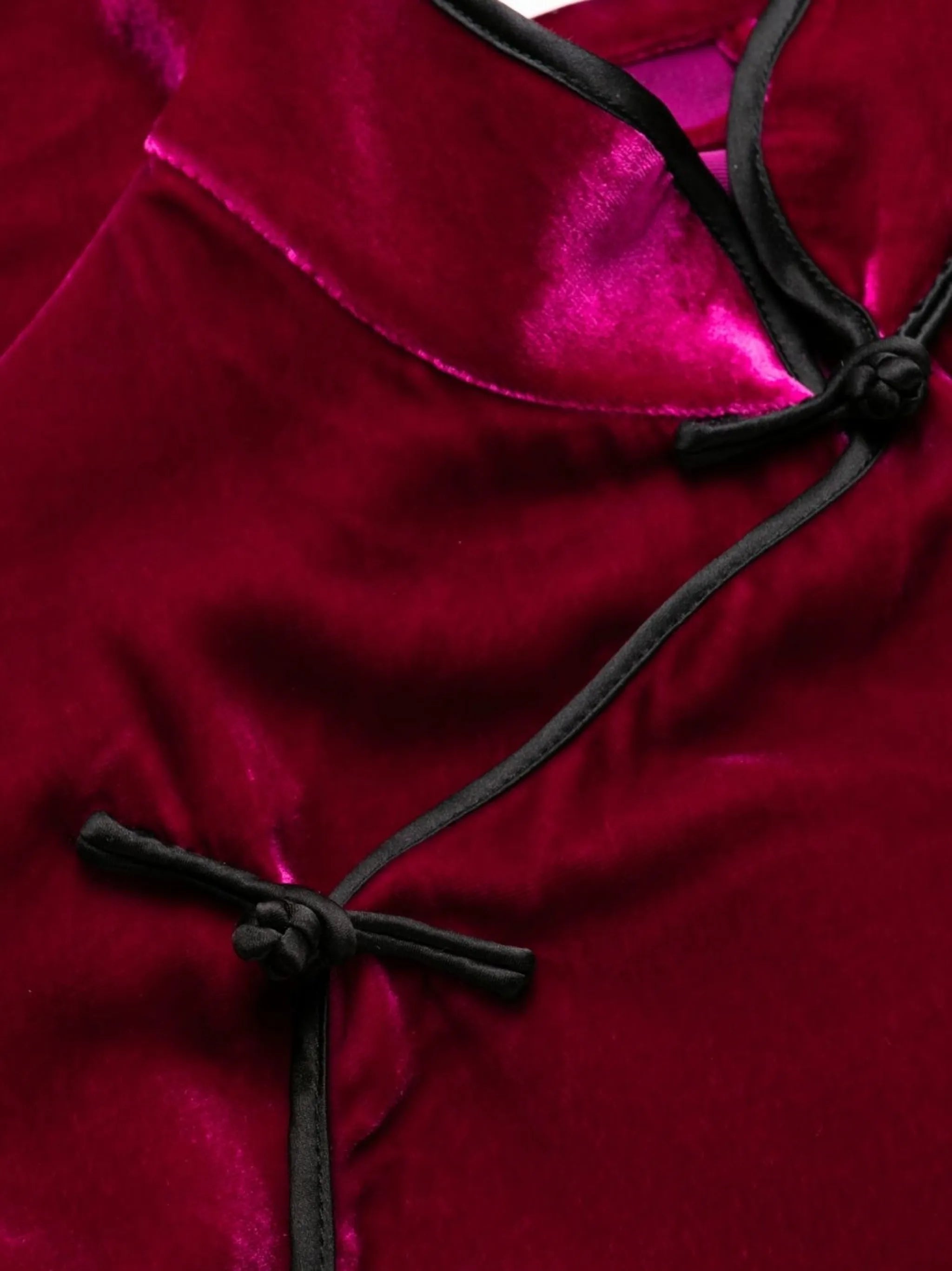 Harlow silk-velvet pajama set