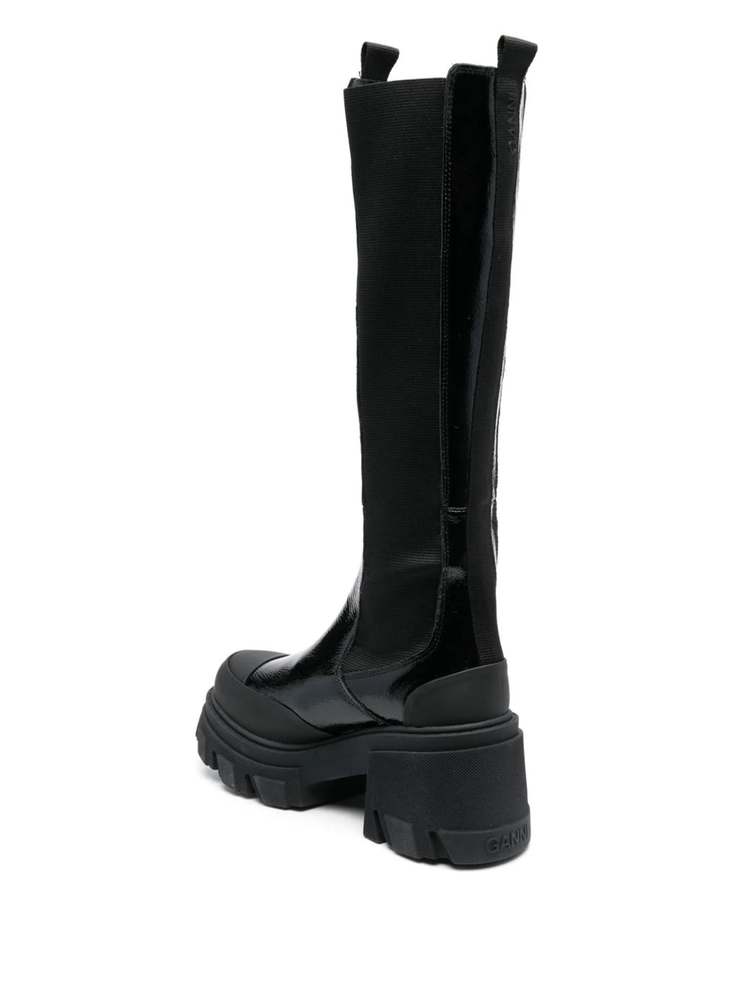 Cleated knee-high boots