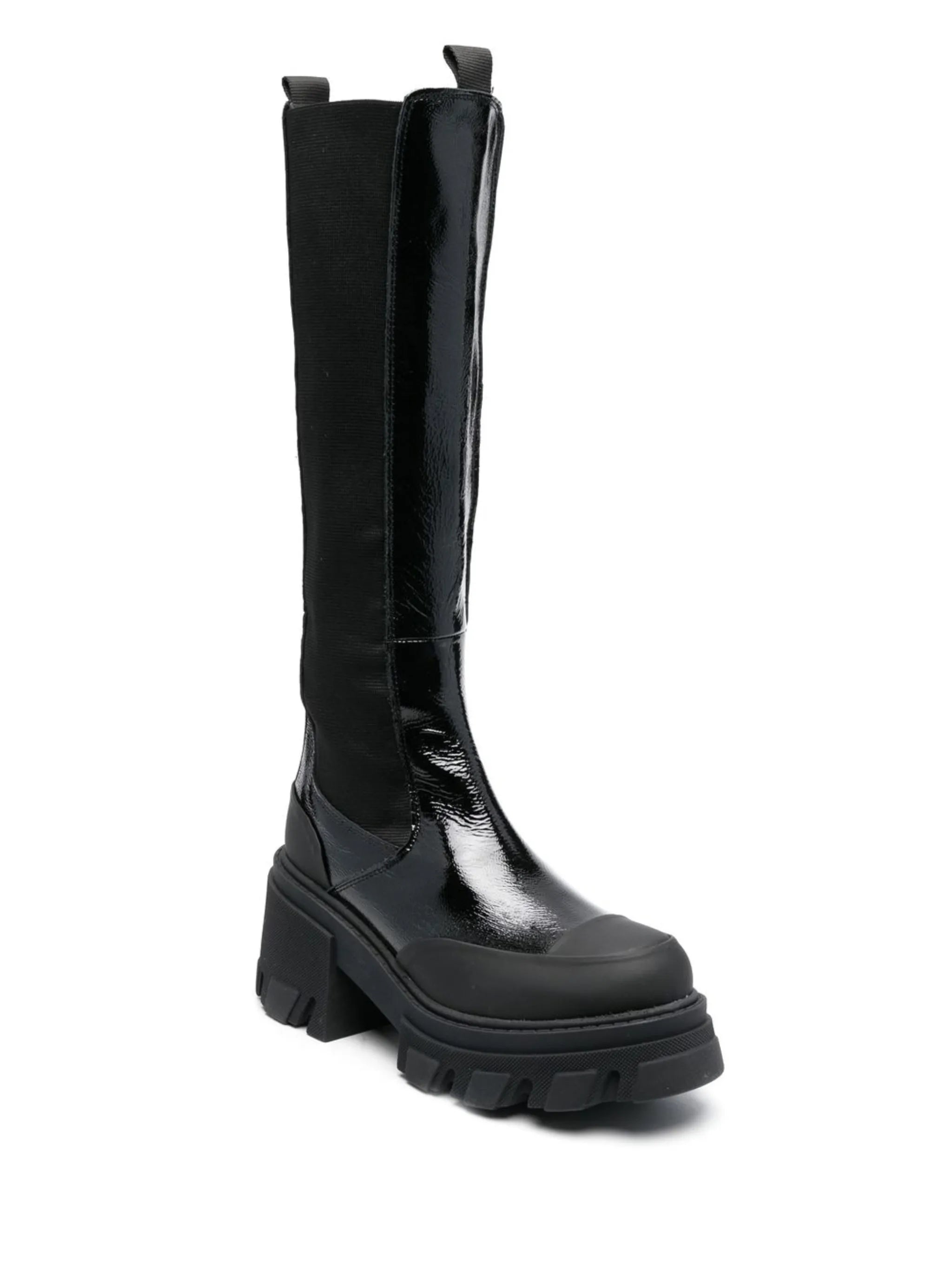 Cleated knee-high Chelsea boots