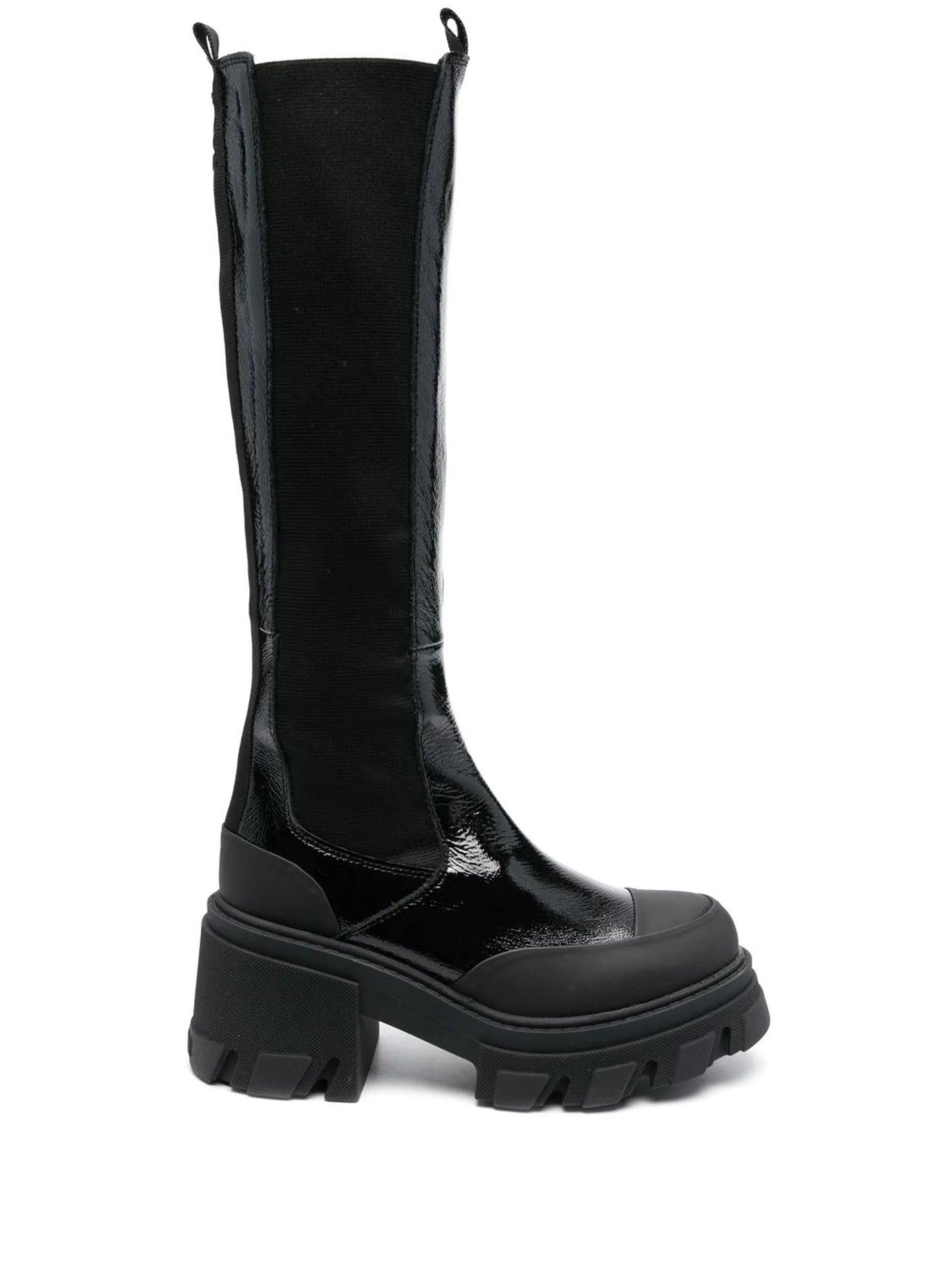 Cleated knee-high Chelsea boots