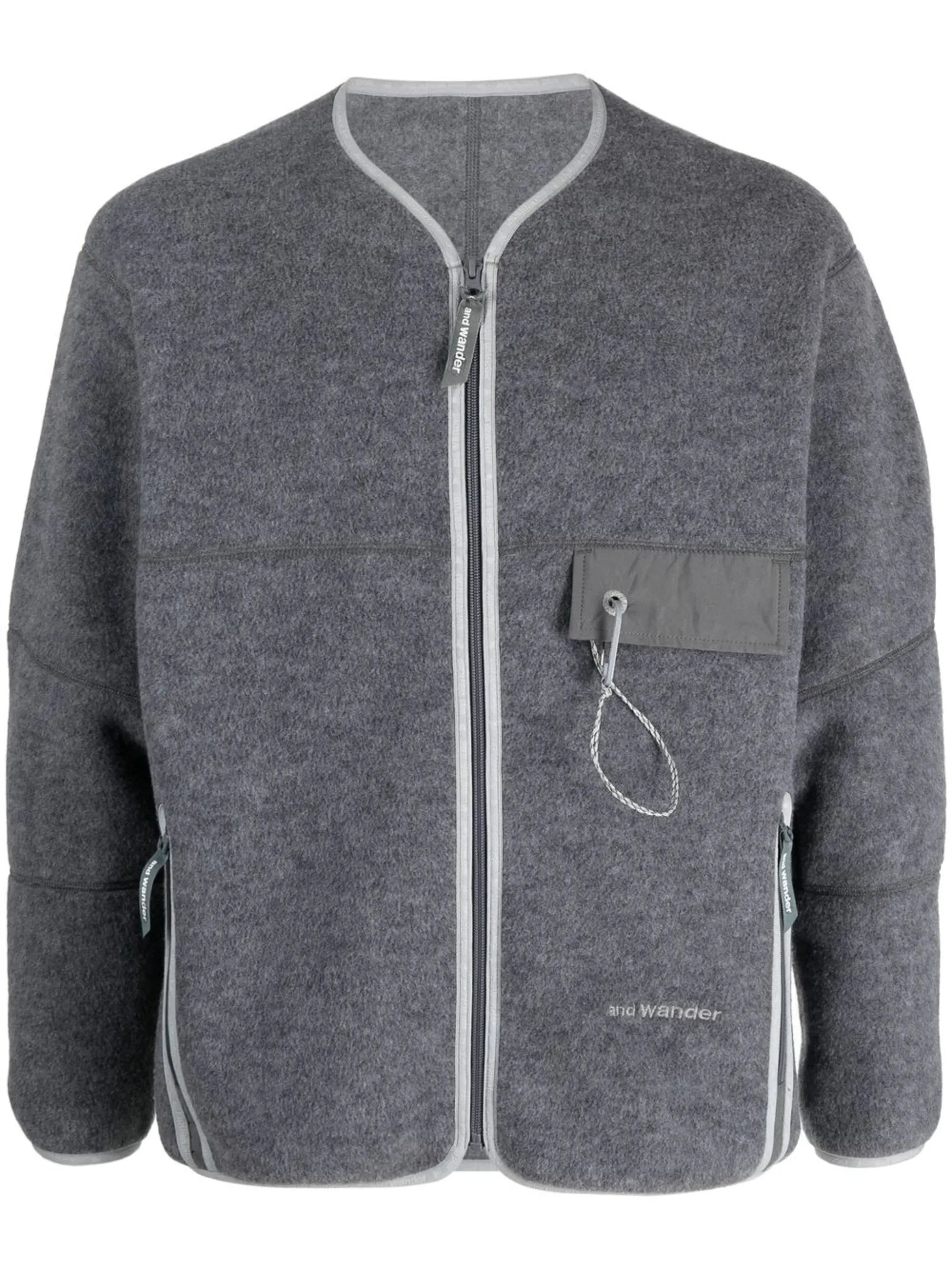 embroidered-logo bomber jacket