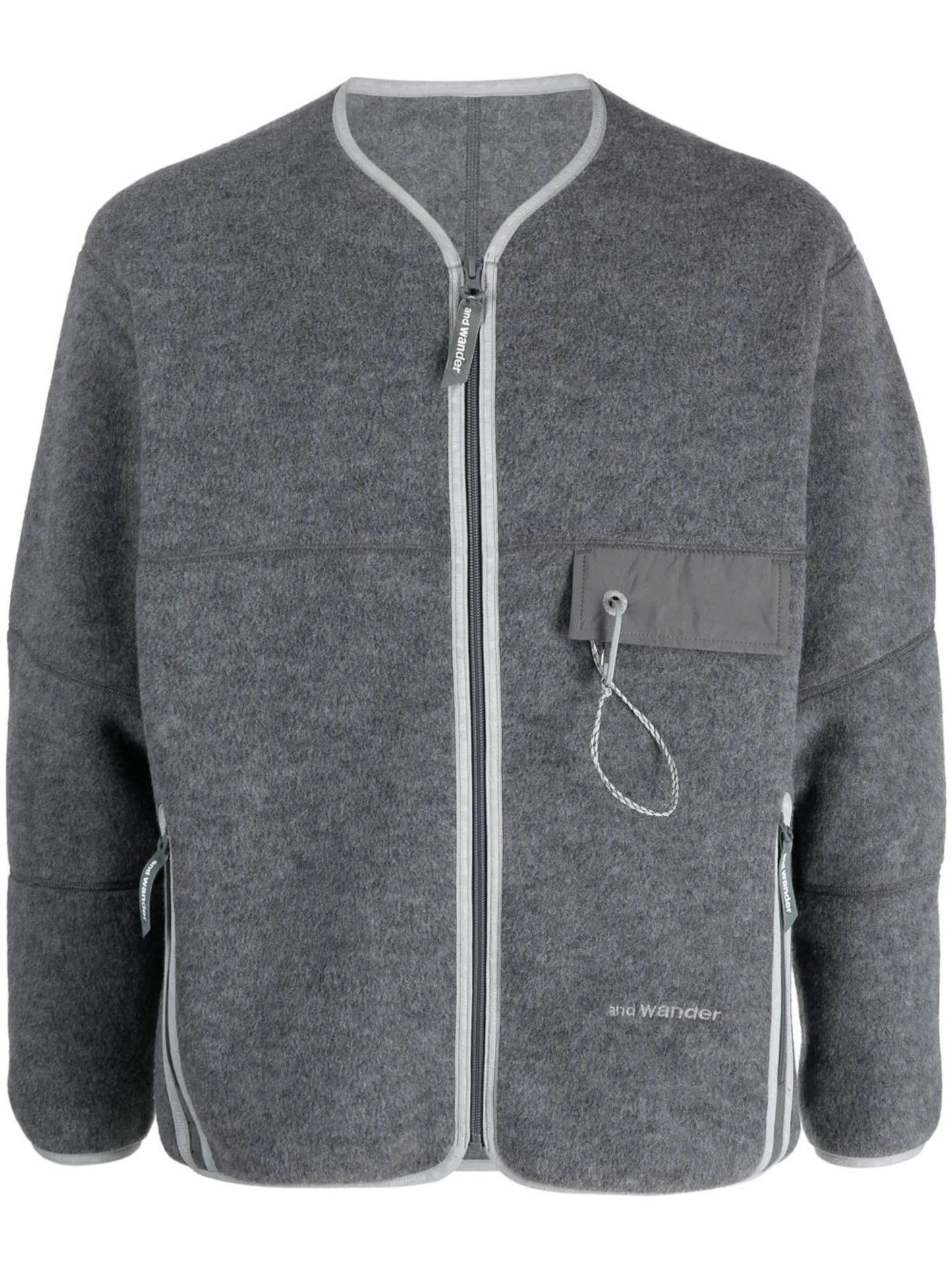 embroidered-logo bomber jacket