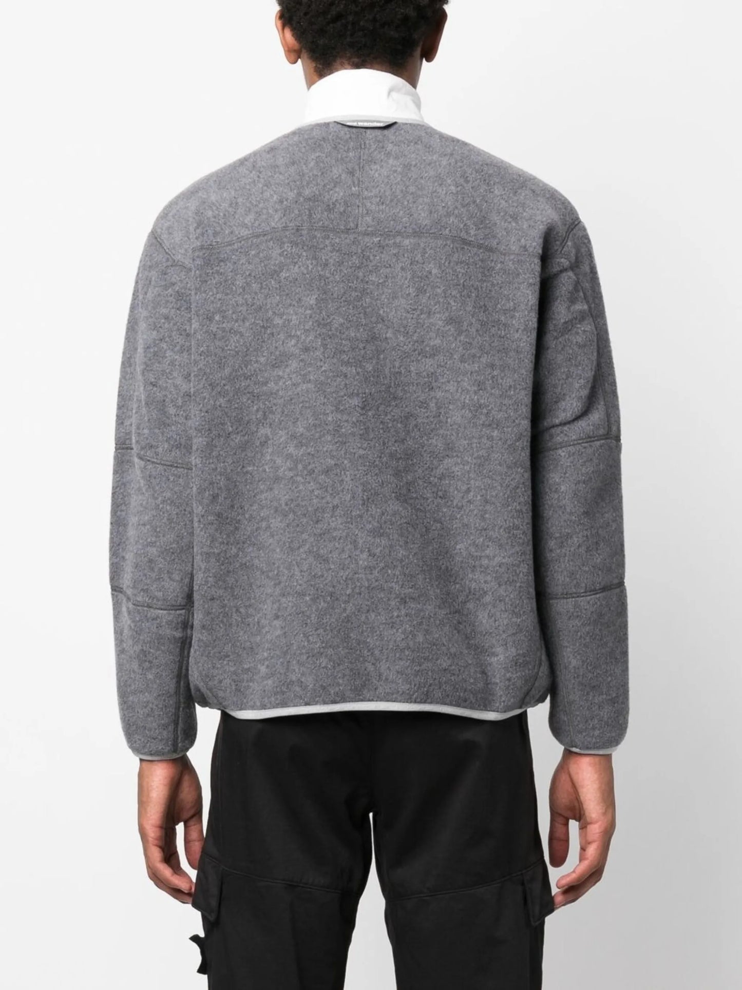 embroidered-logo bomber jacket