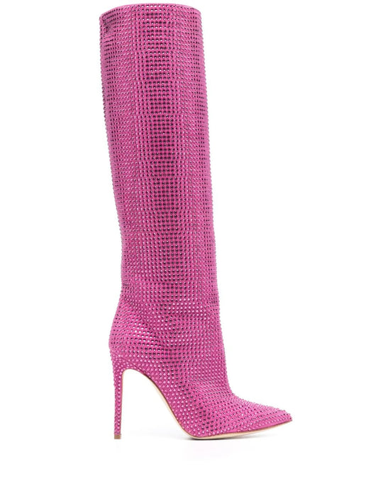 110mm Holly crystal-embellished boots