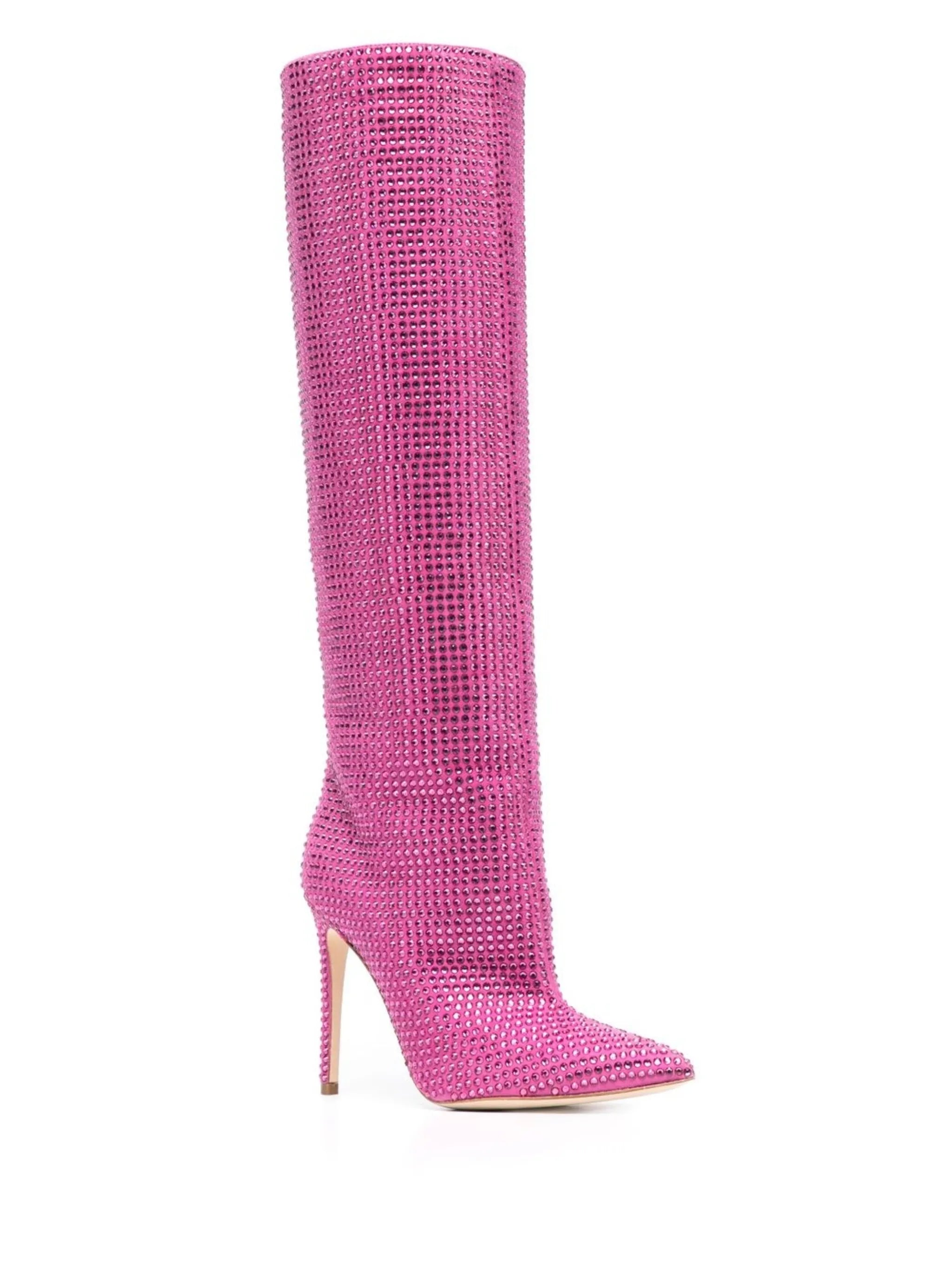 110mm Holly crystal-embellished boots