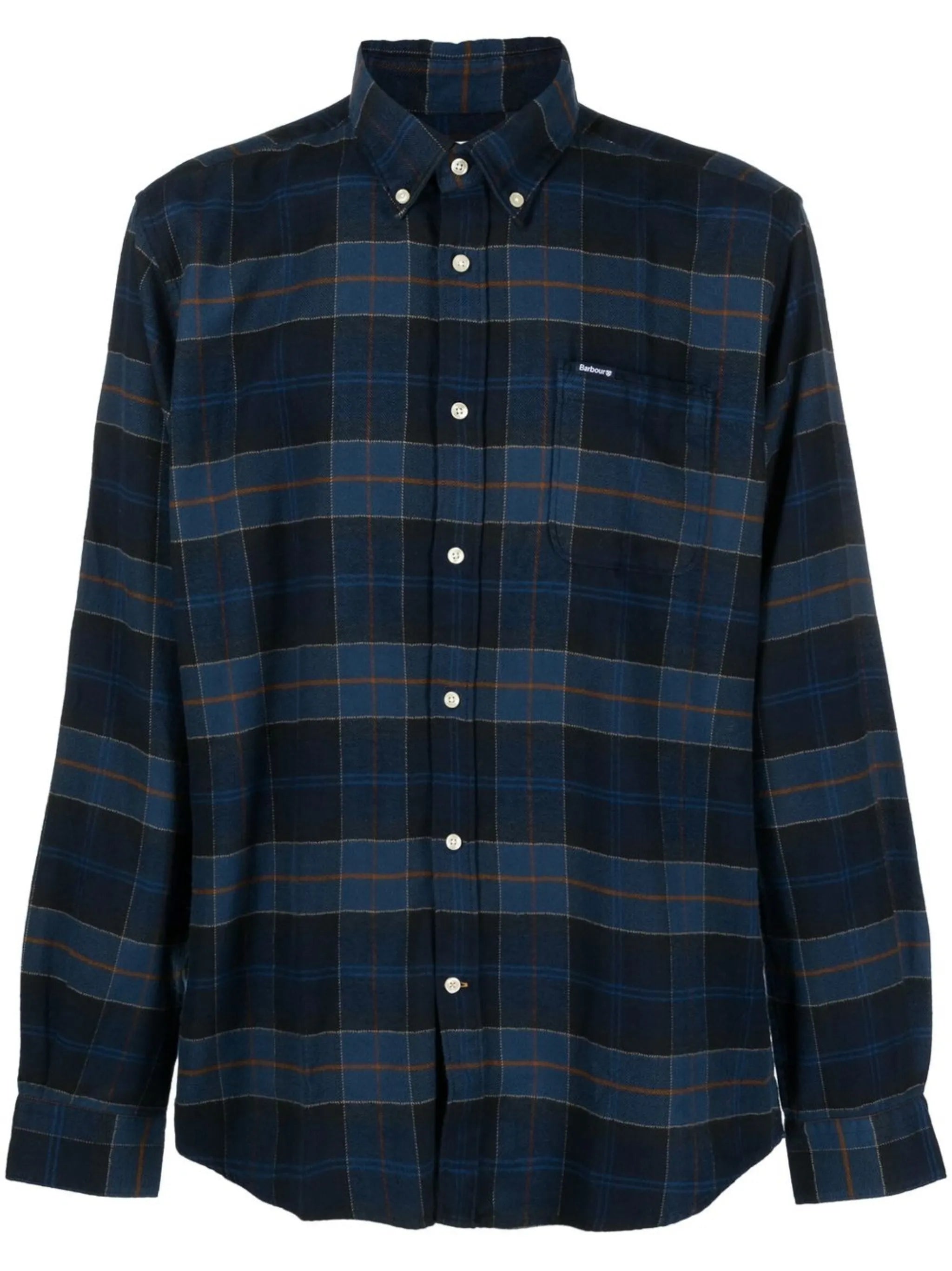 tartan-print shirt