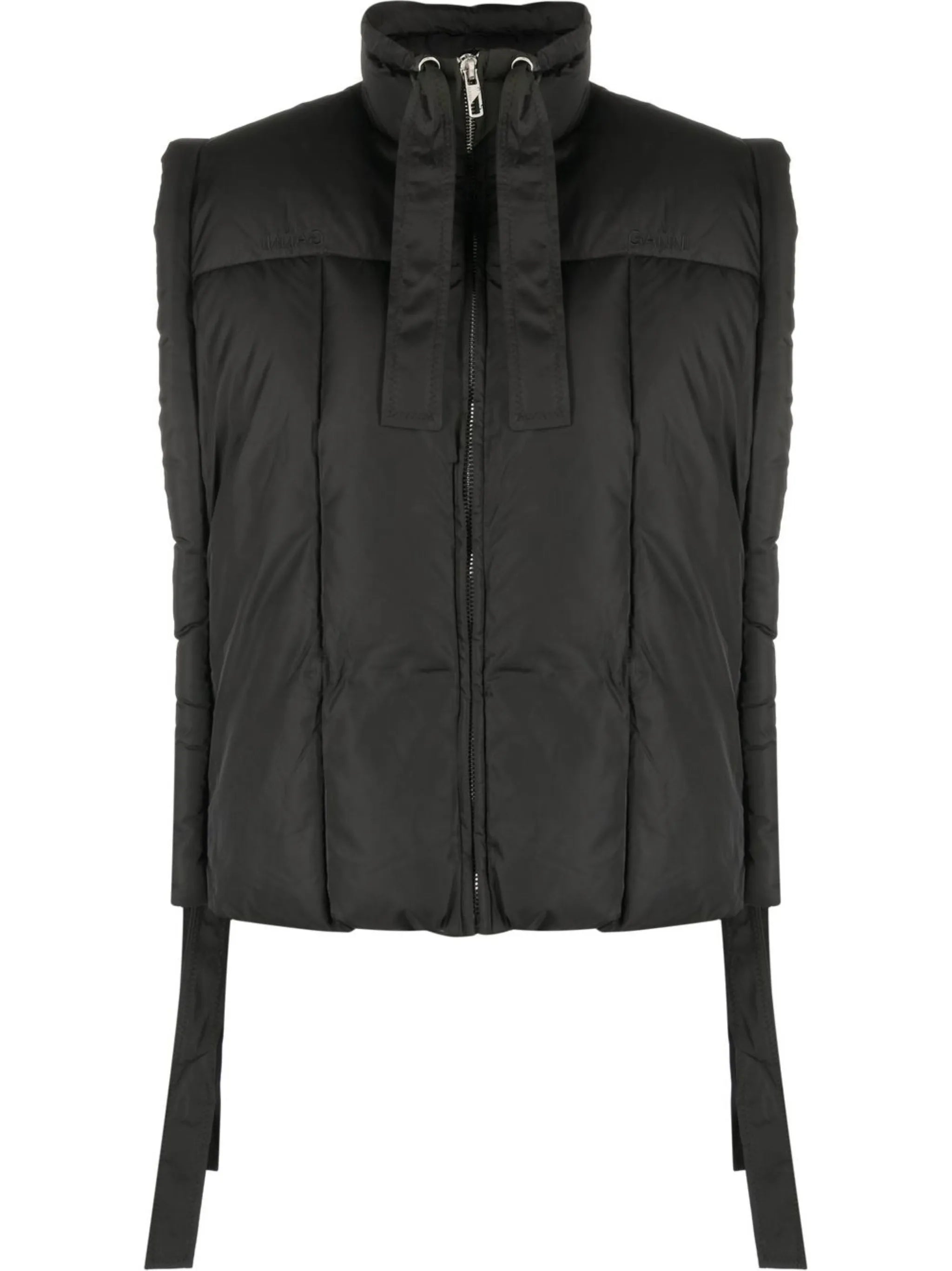 logo-embroidered padded gilet