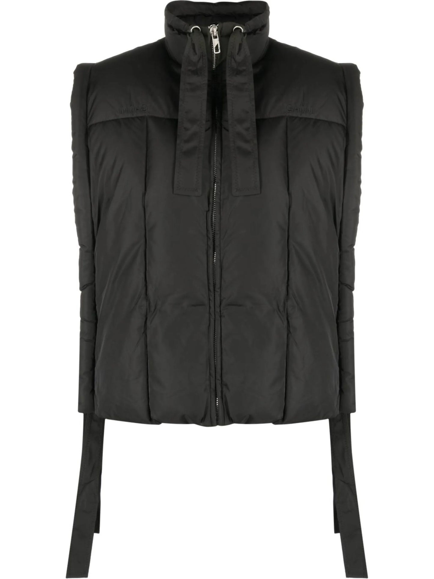 logo-embroidered padded gilet