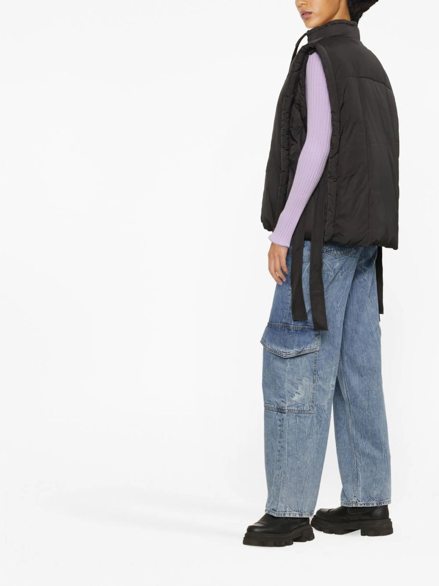 logo-embroidered padded gilet