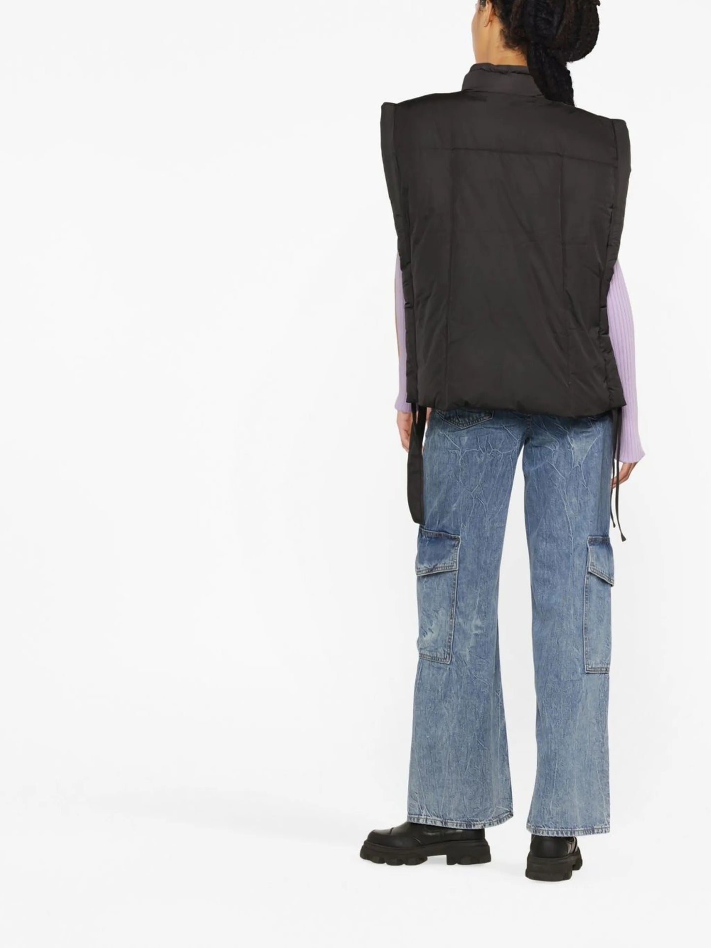 logo-embroidered padded gilet