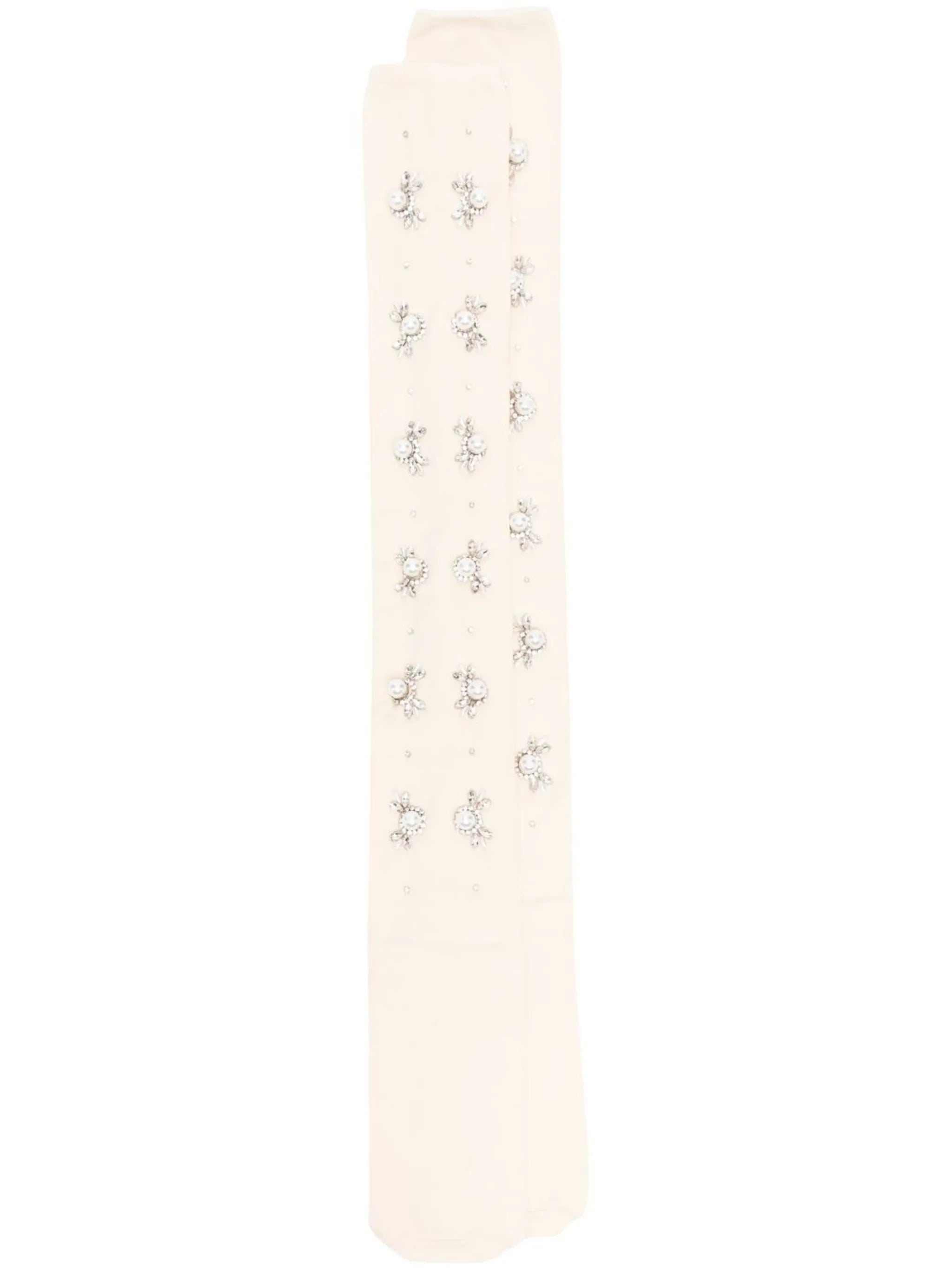 Crystal Drip embellished long socks