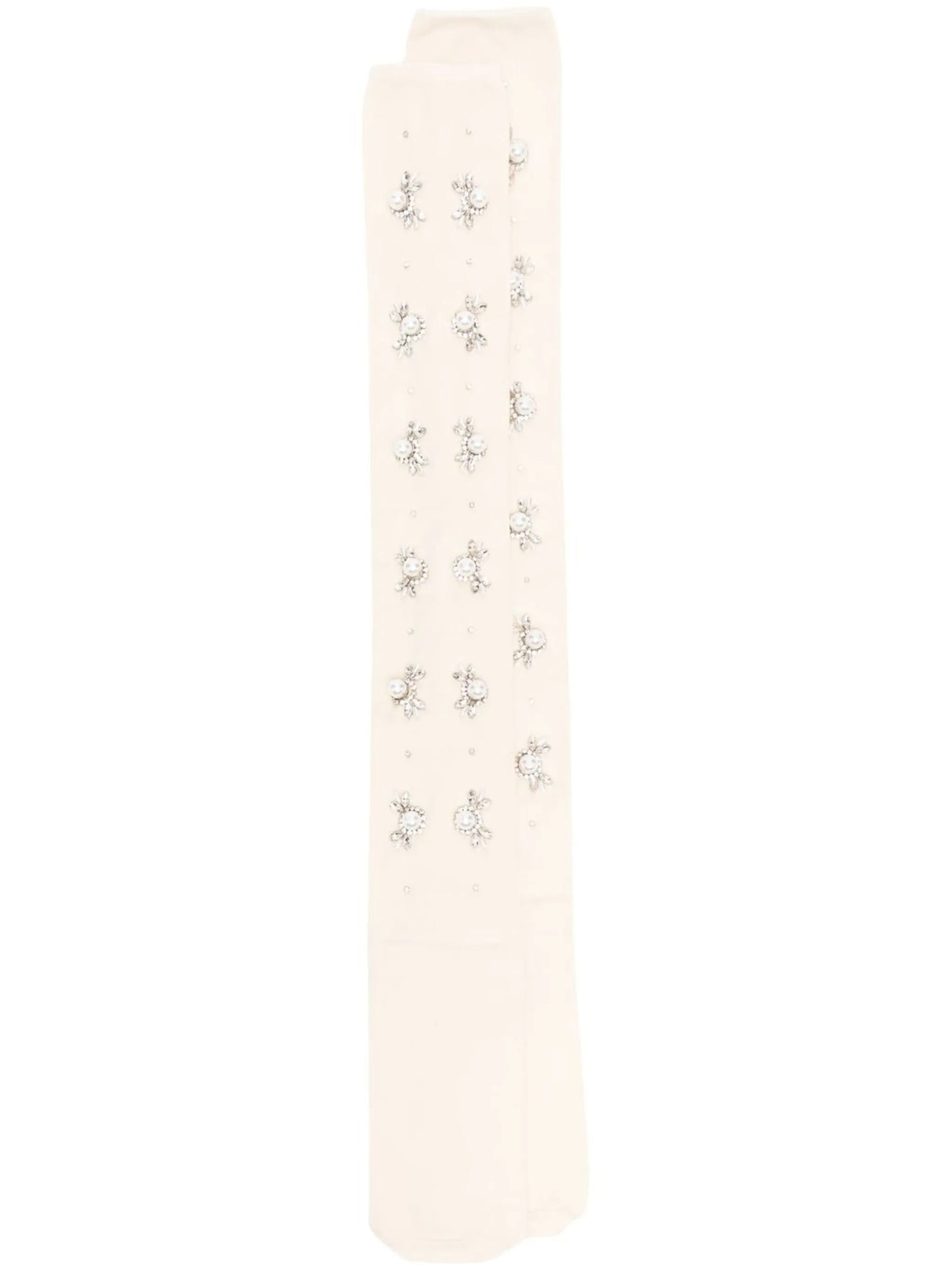 Crystal Drip embellished long socks