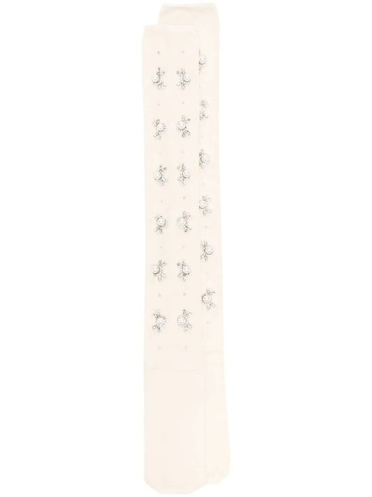 Crystal Drip embellished long socks