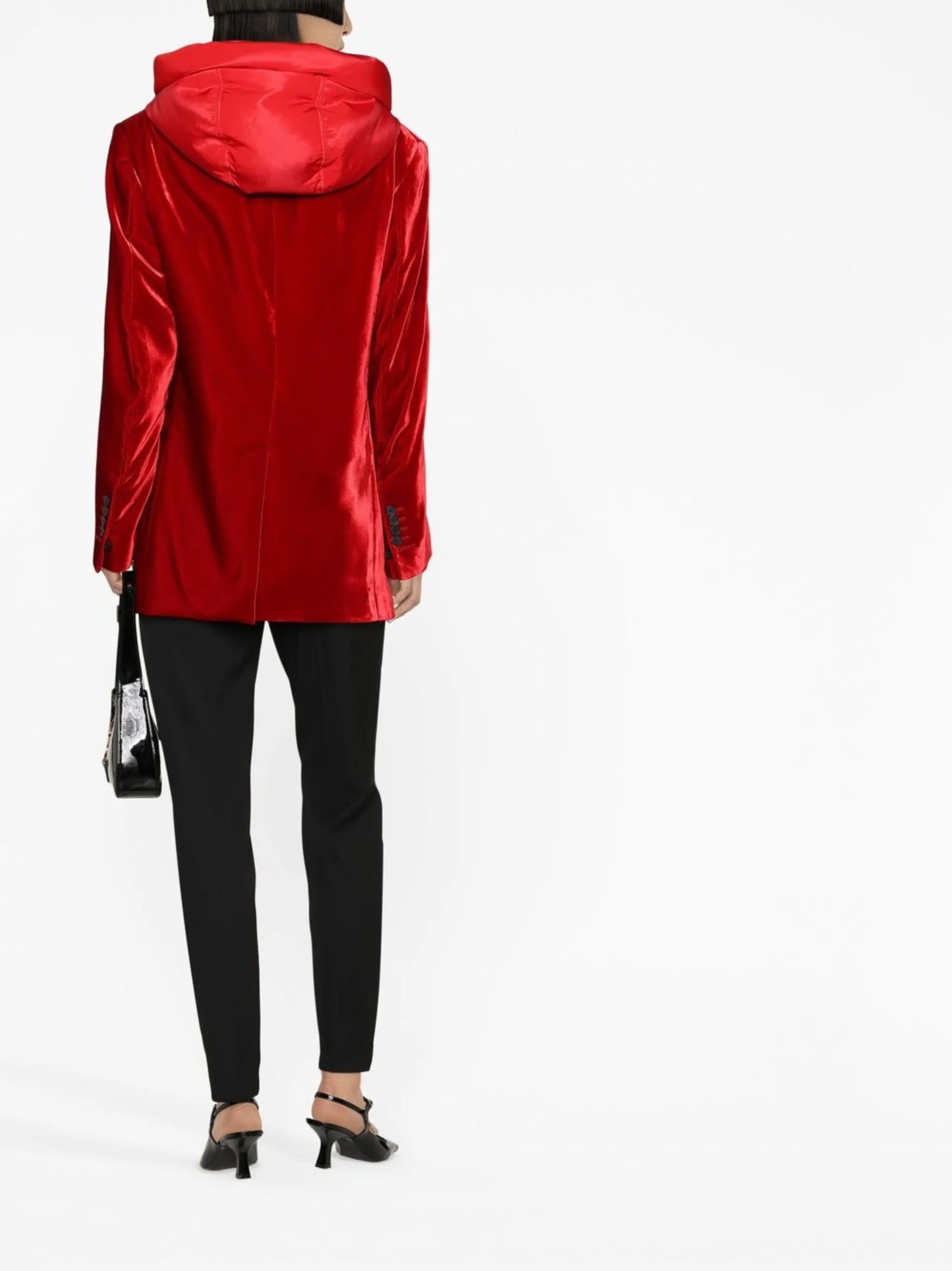 single-breasted velvet blazer