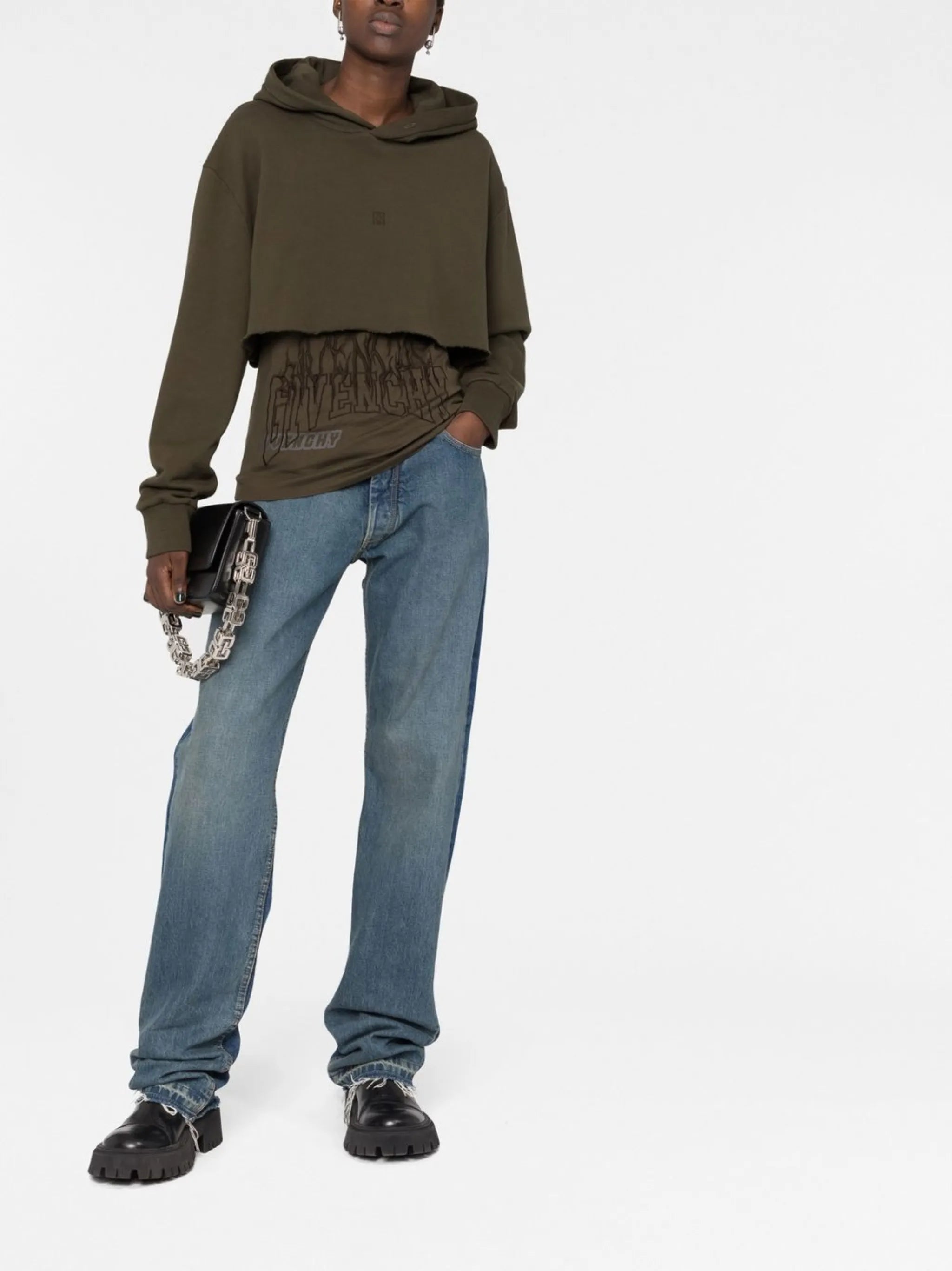 4G layered hoodie