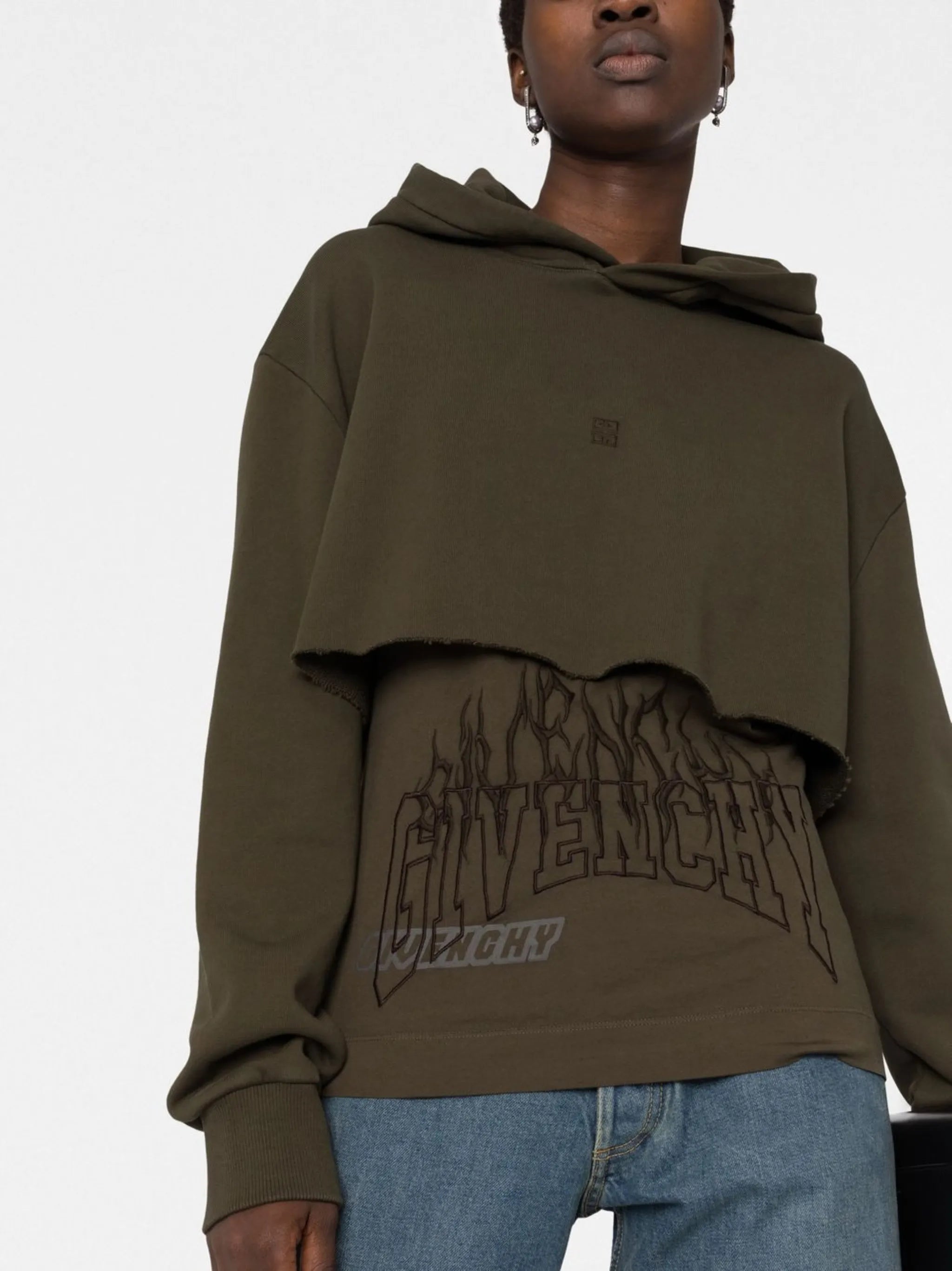 4G layered hoodie
