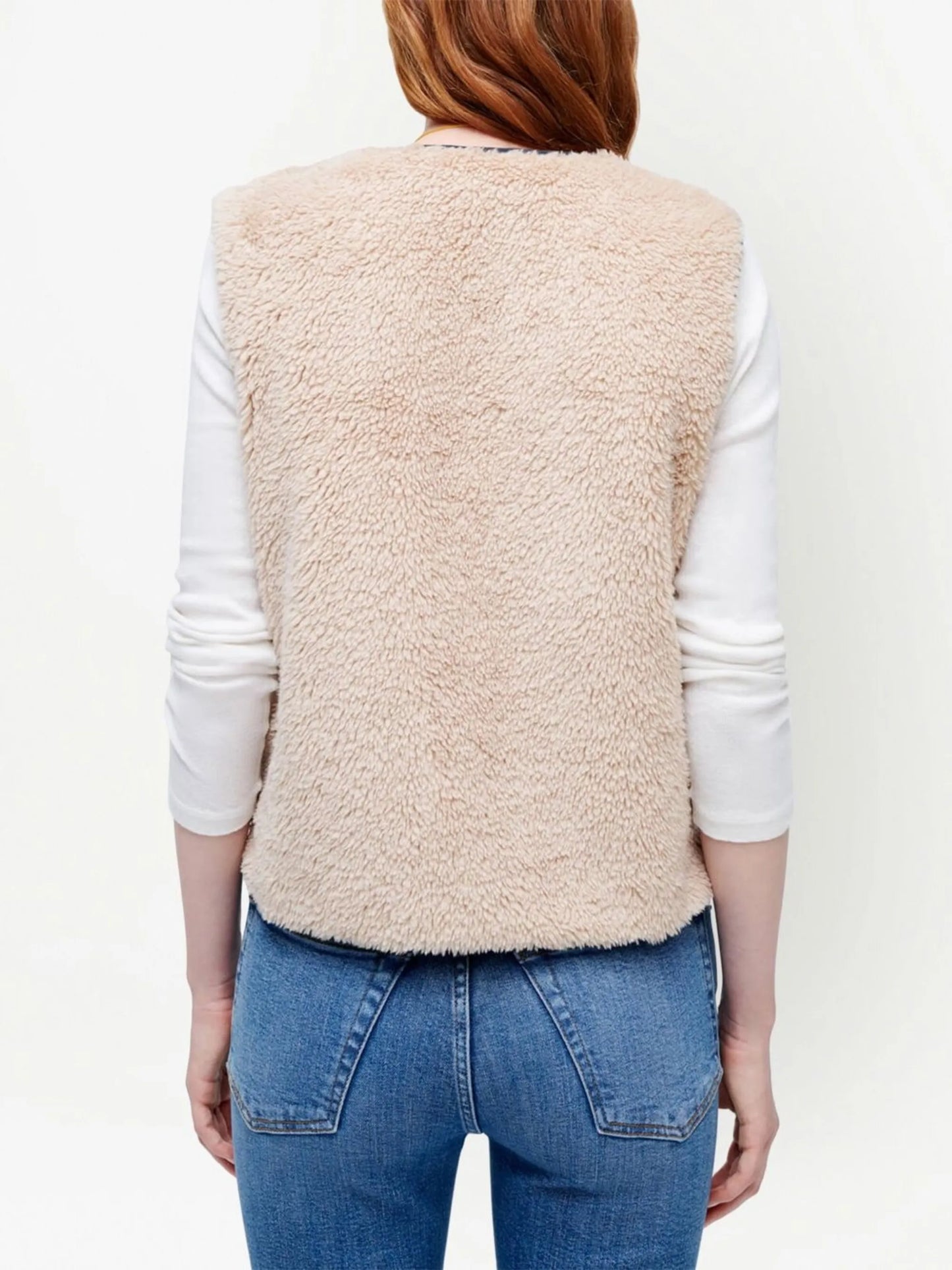 knot-front fleece jacket