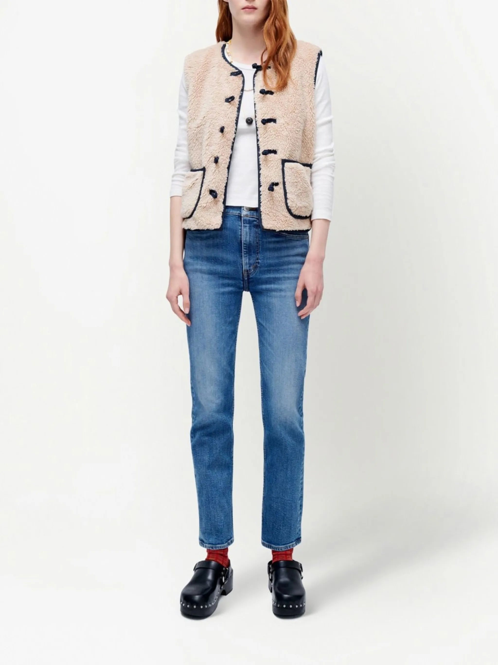 knot-front fleece jacket