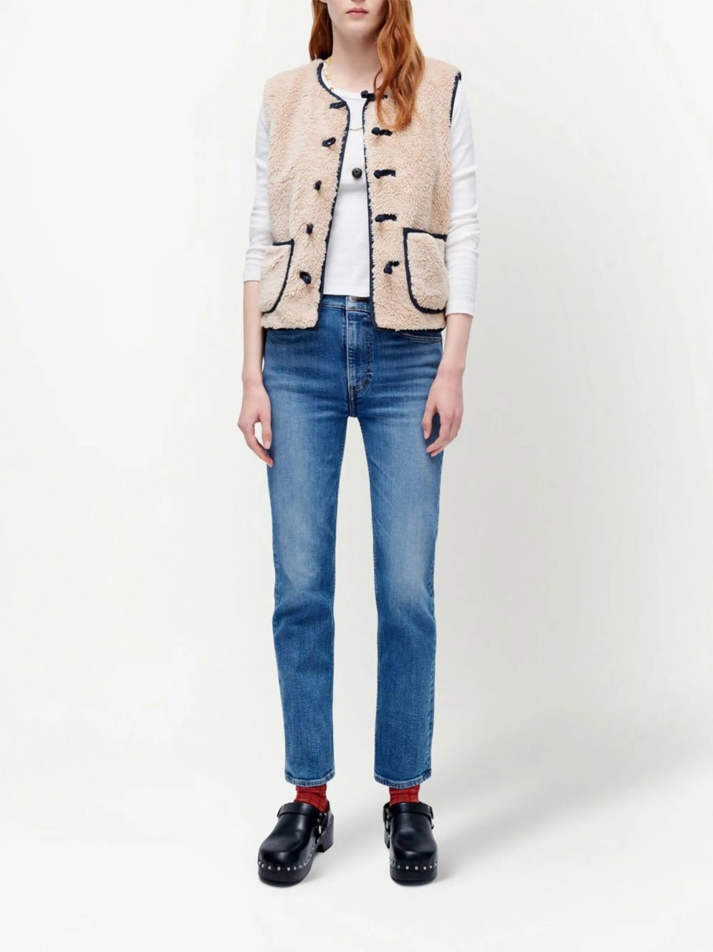 knot-front fleece jacket