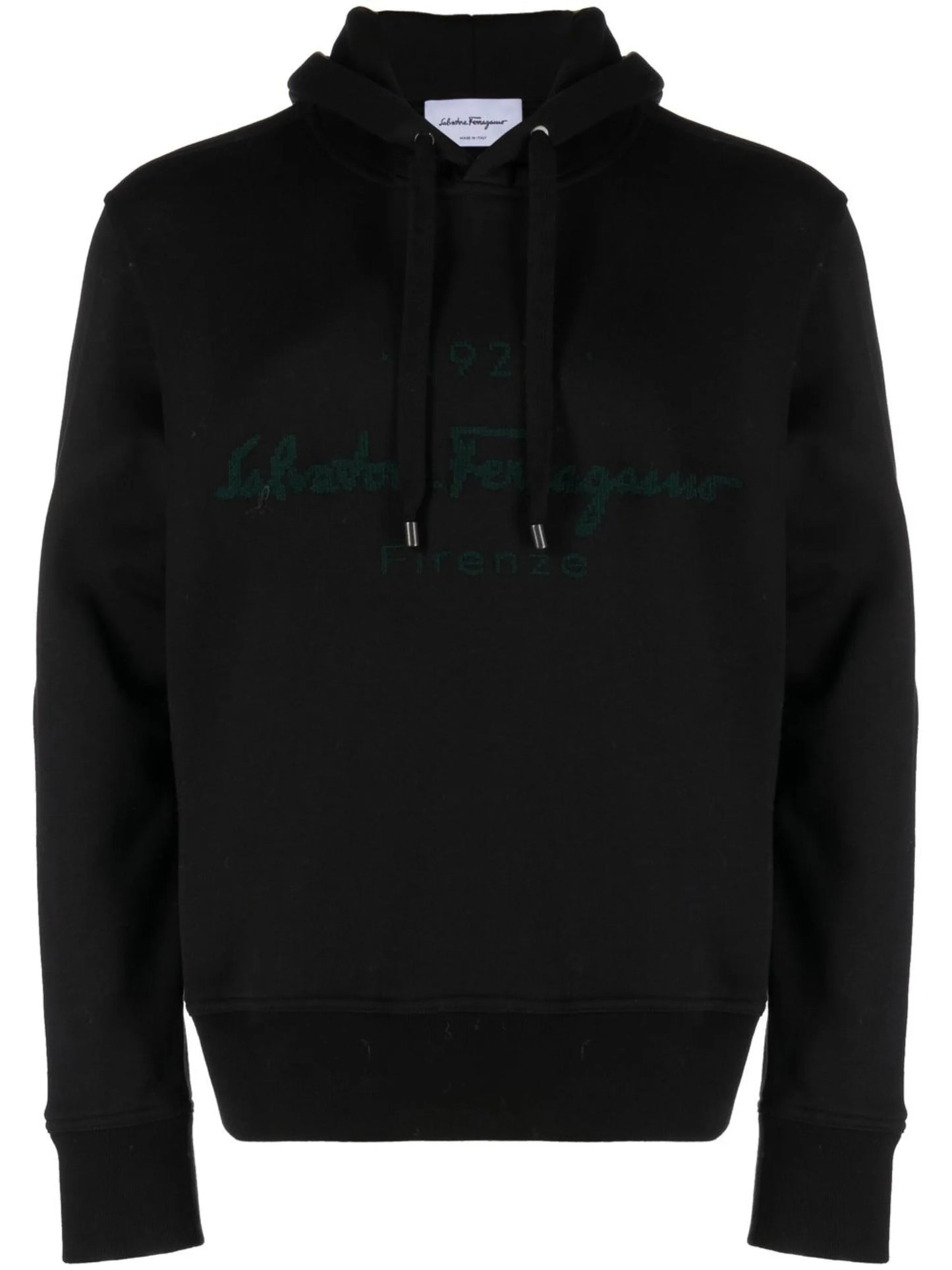 embroidered-logo hoodie