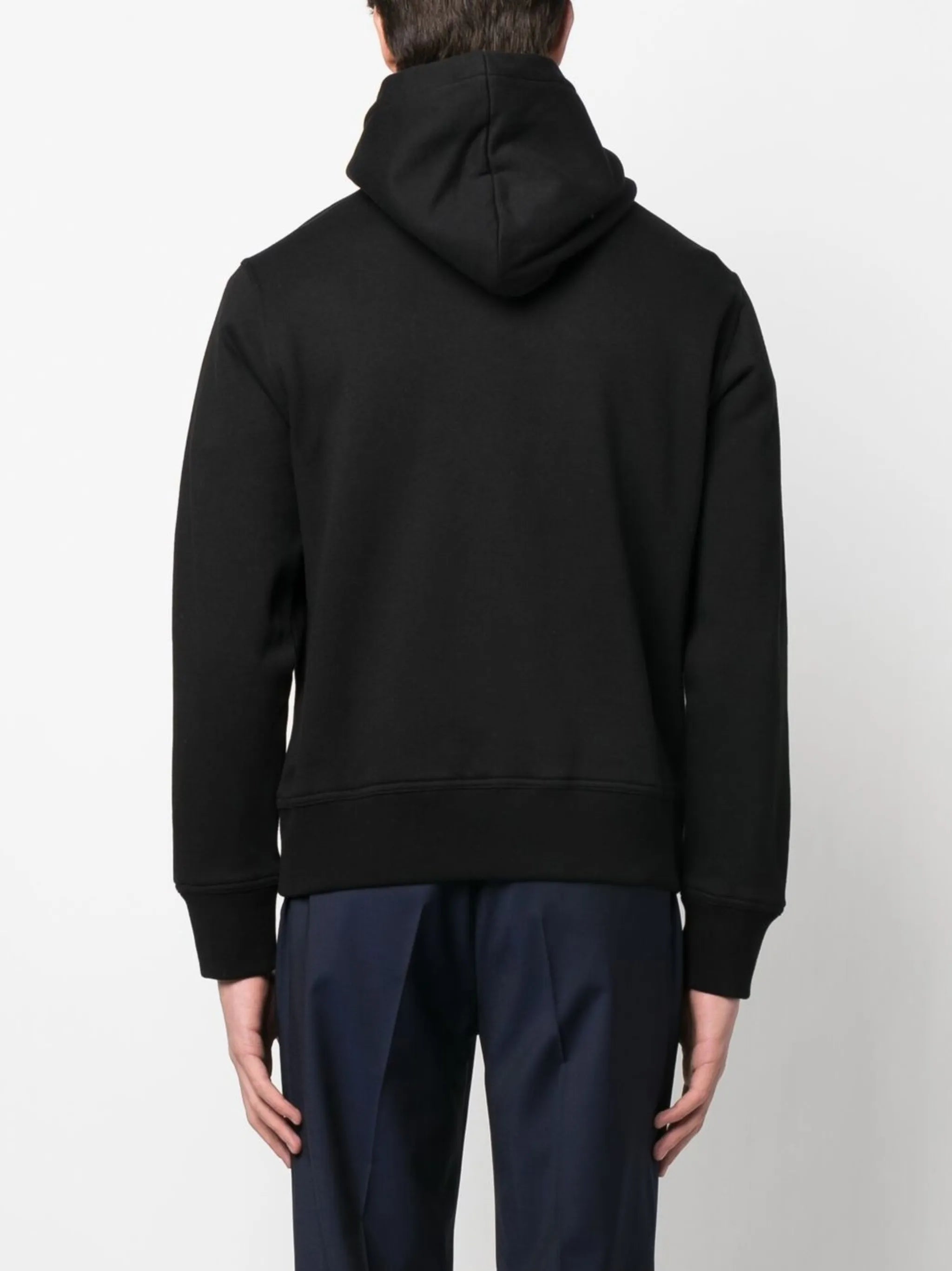 embroidered-logo hoodie