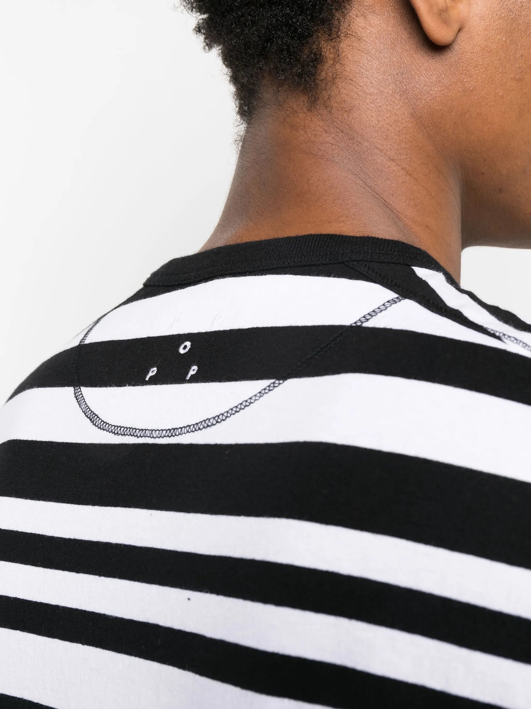logo-print striped T-shirt