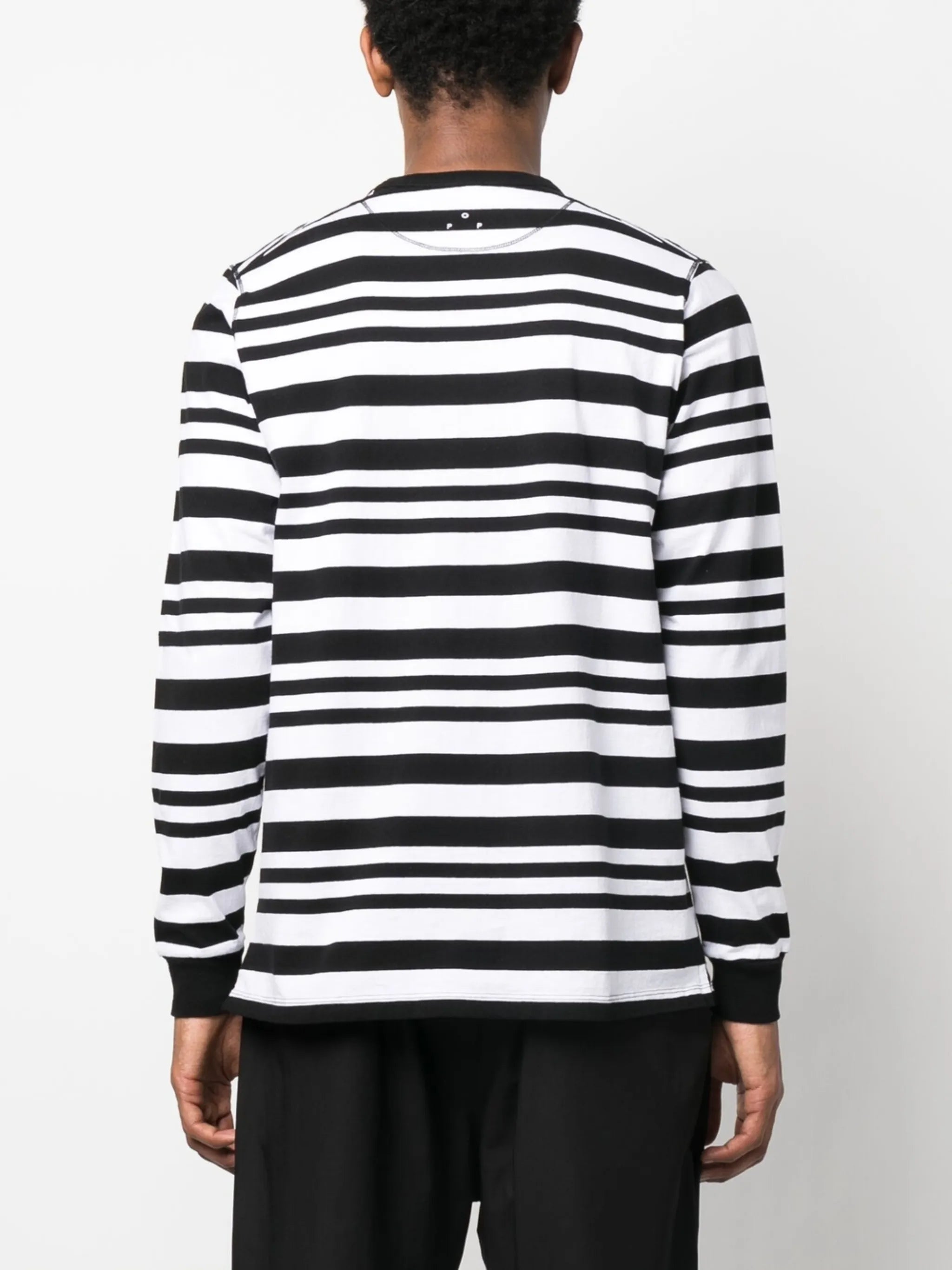 logo-print striped T-shirt